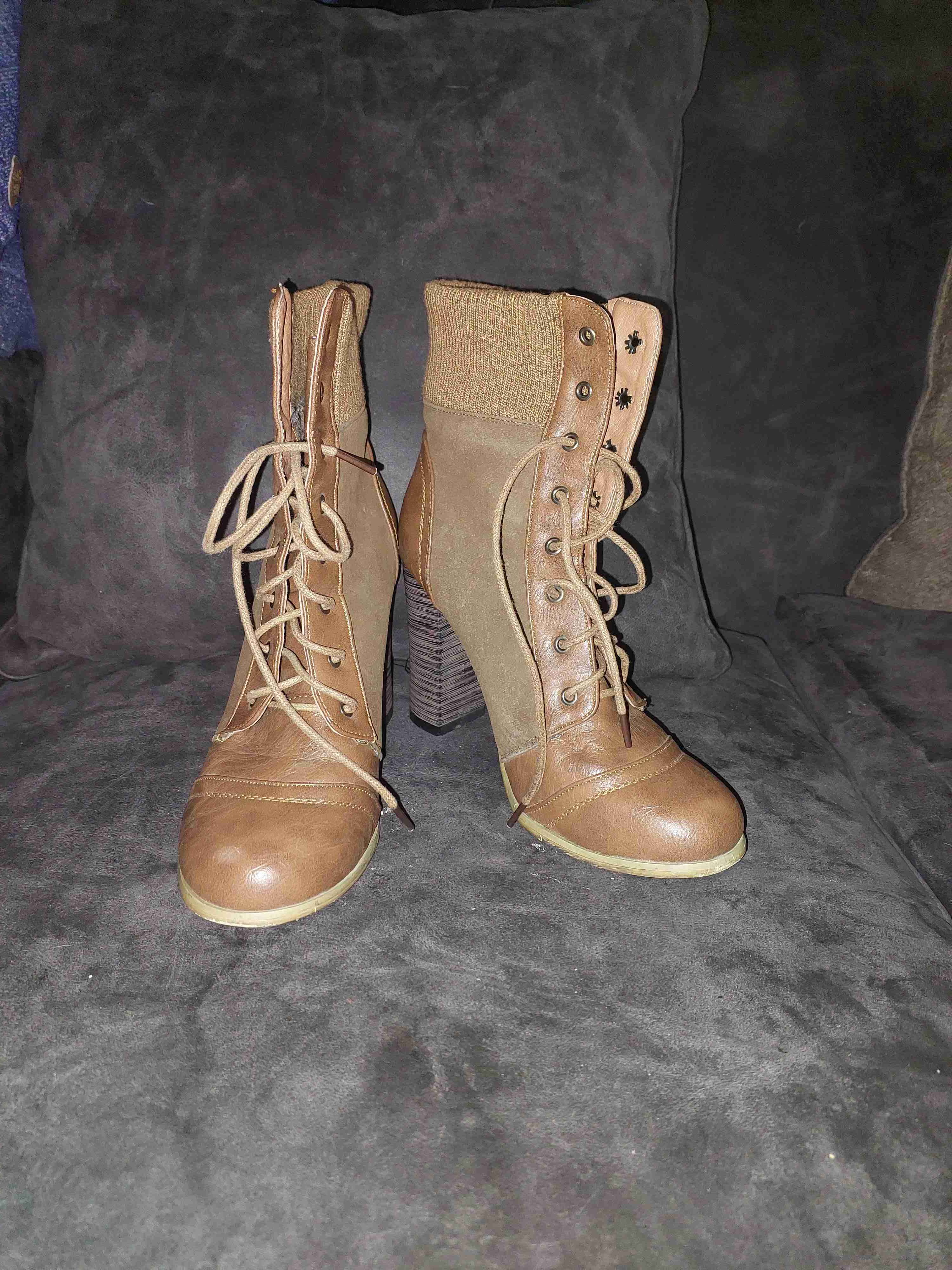 Botines de tacón marrones - 1