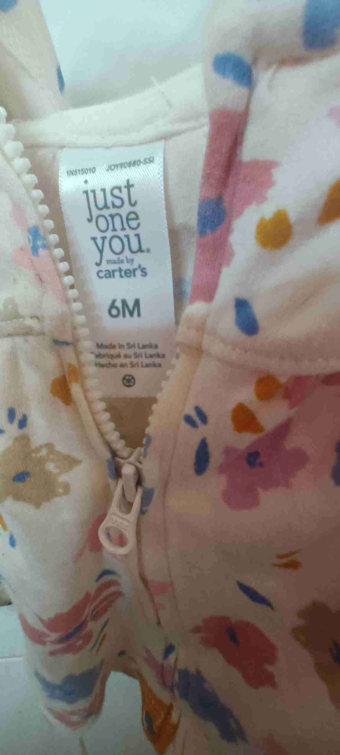 Polerón de niña  con capucha floral 6 meses - miniatura 2