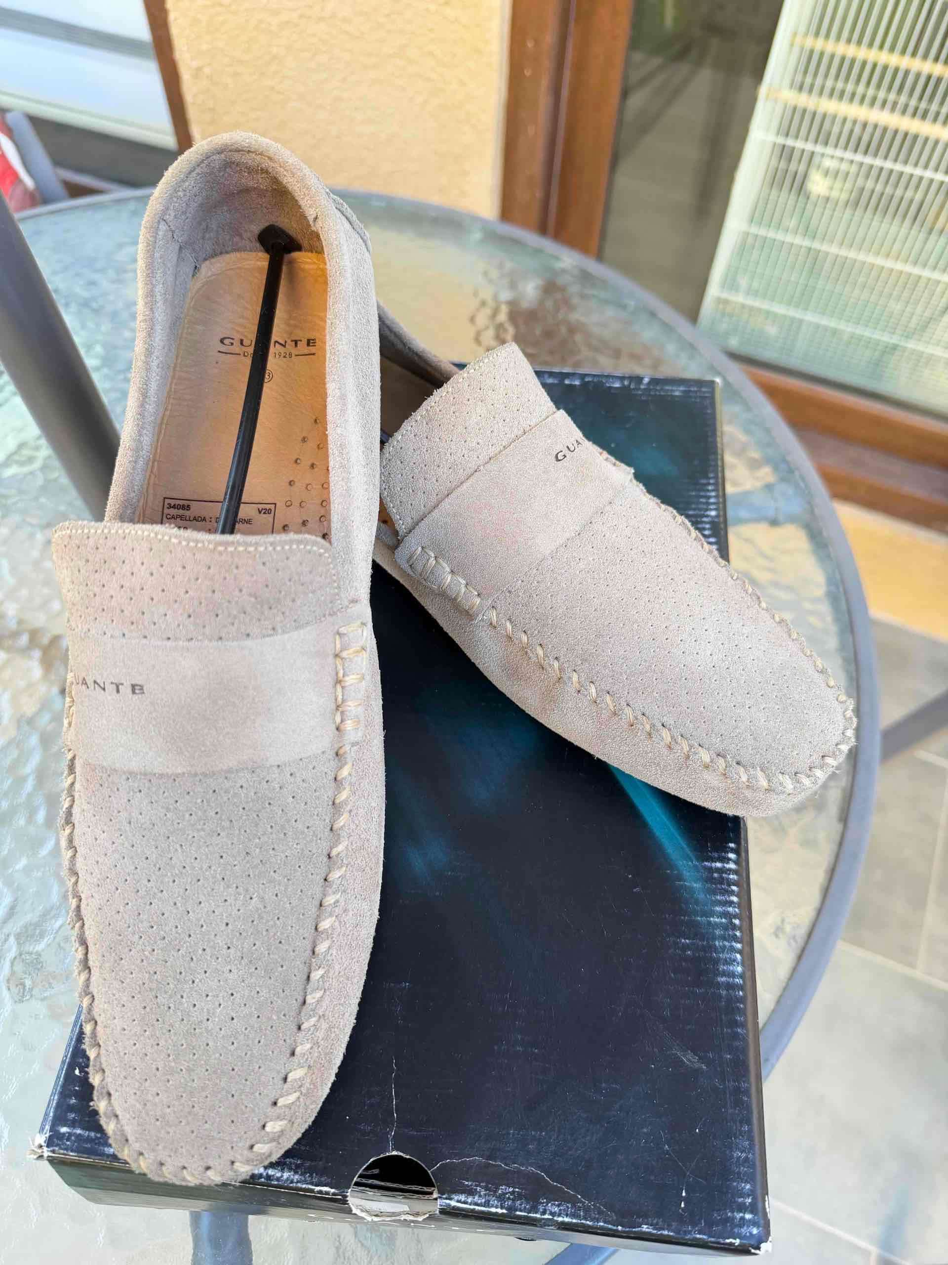 Mocasines de cuero beige Guante - 1