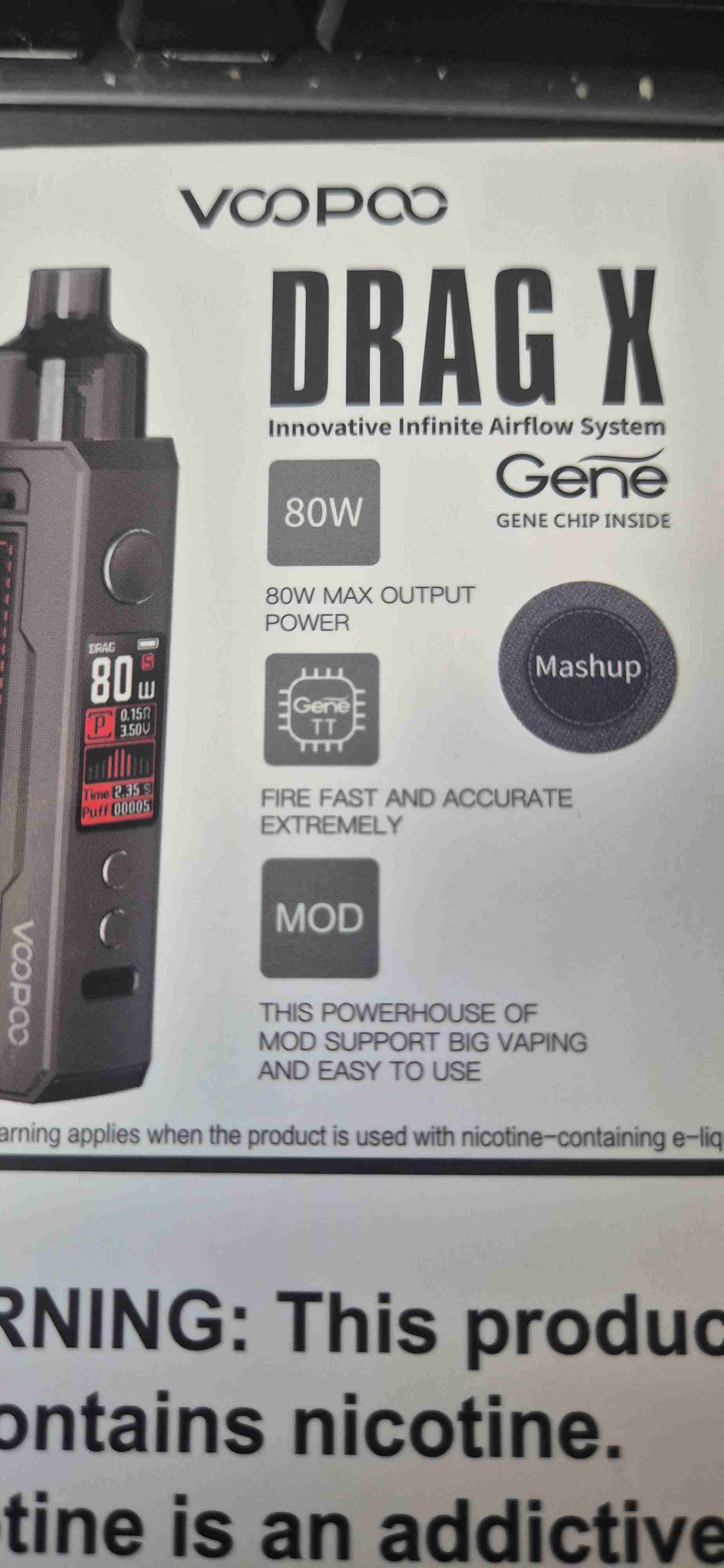 Cigarrillo electrónico VOOPOO Drag X - 1