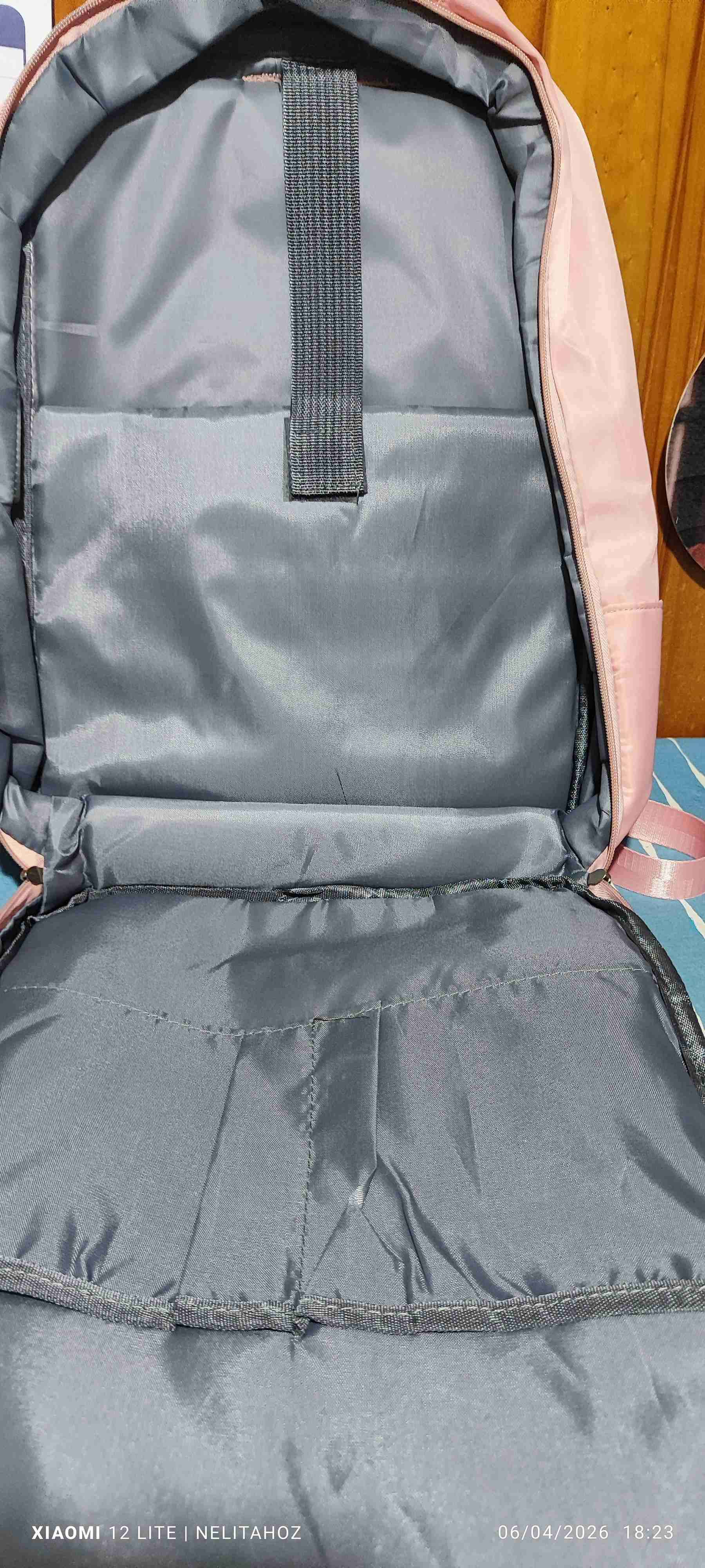 Mochila rosa satén - 3