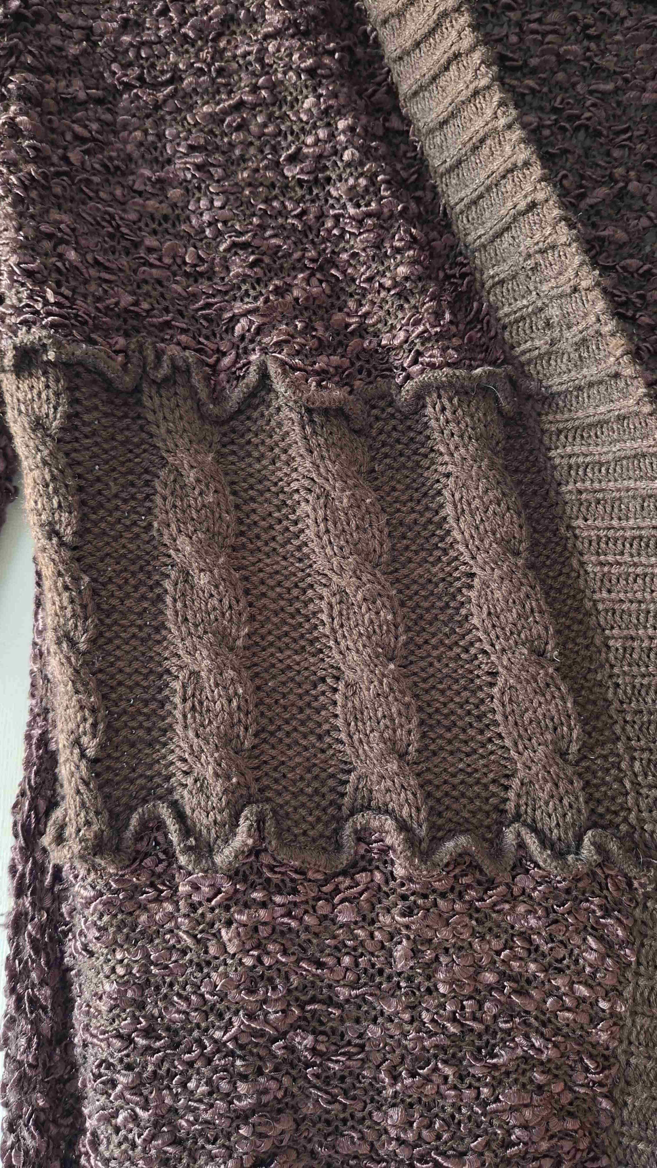 Cárdigan de punto marrón - 3