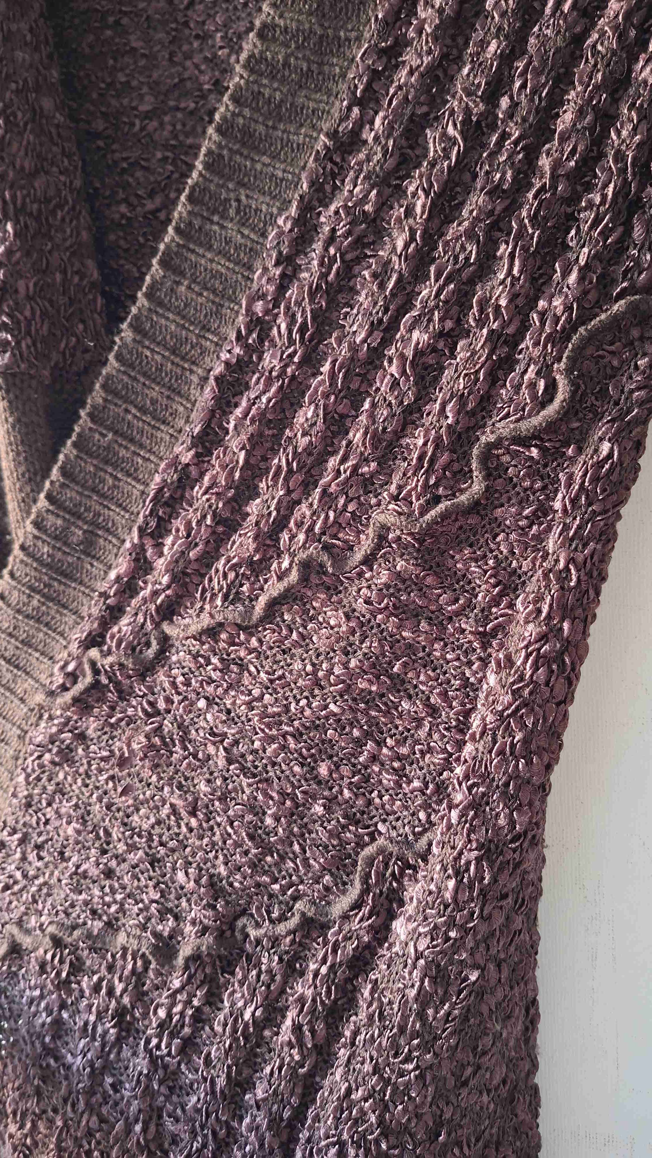 Cárdigan de punto marrón - 4