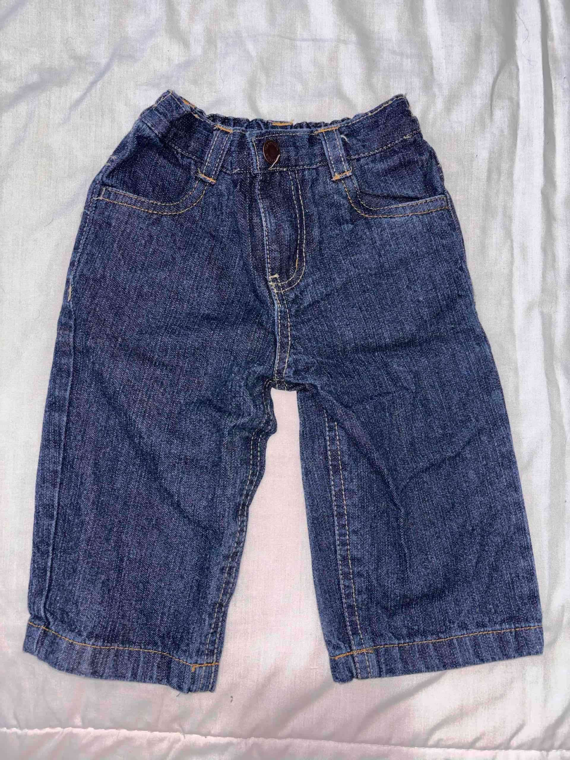 Jeans de bebé azul oscuro - miniatura 1