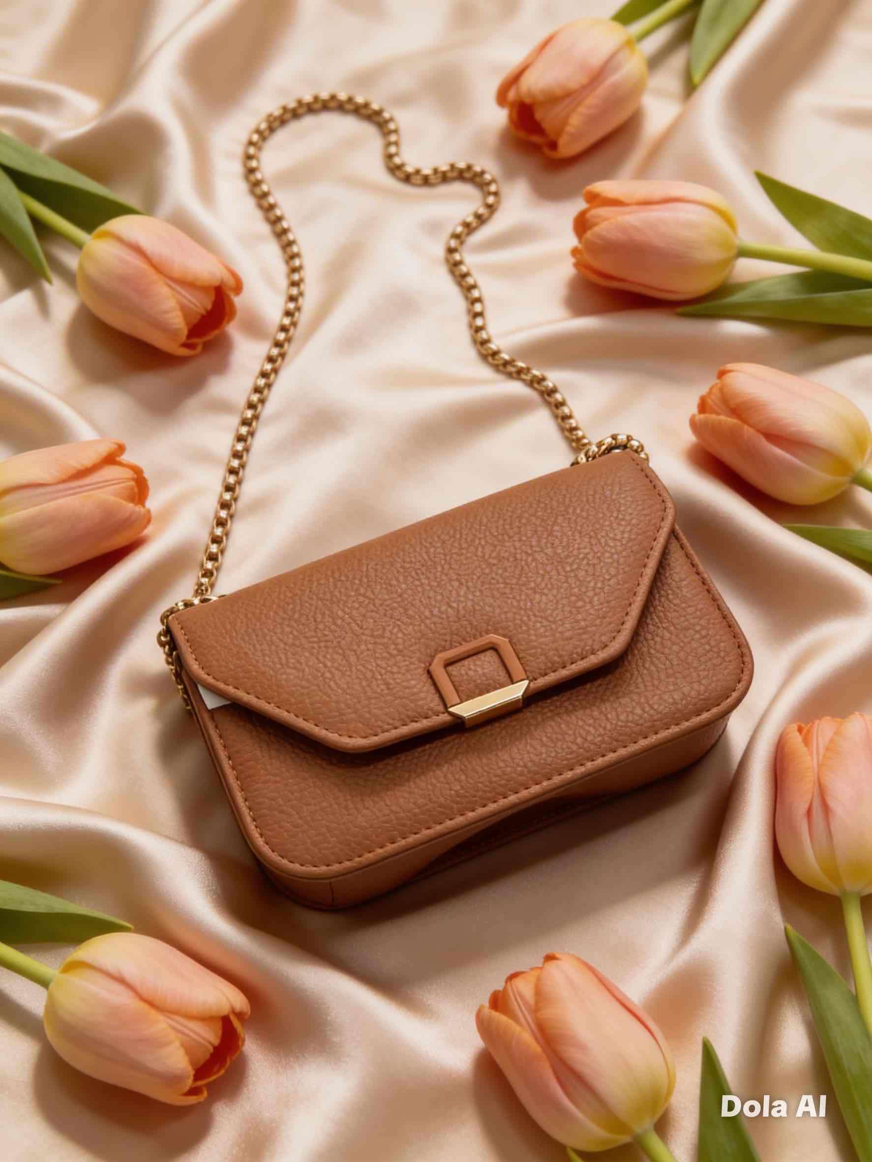 Cartera negra con lazo decorativo - 4