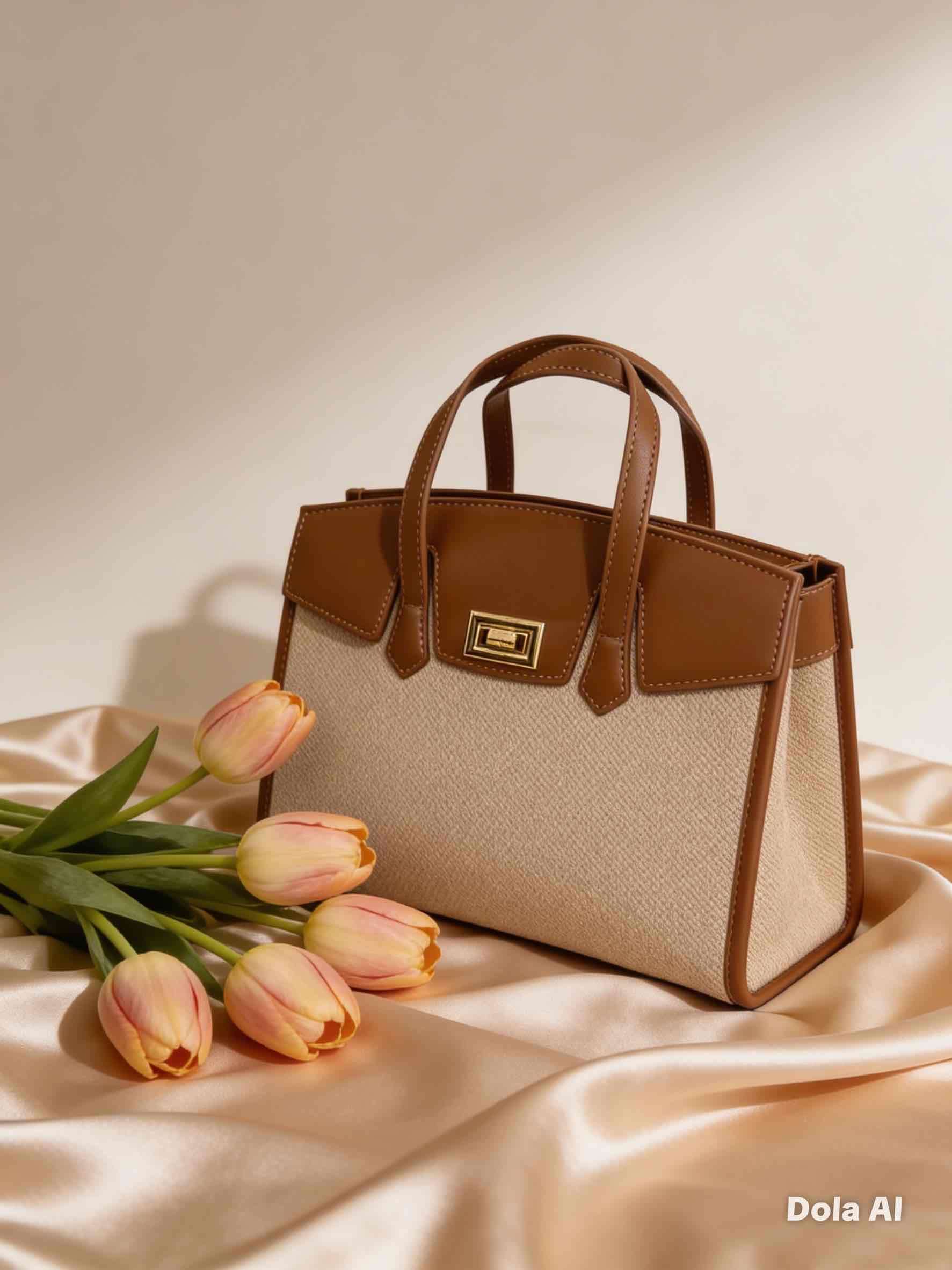 Cartera negra con lazo decorativo - 5