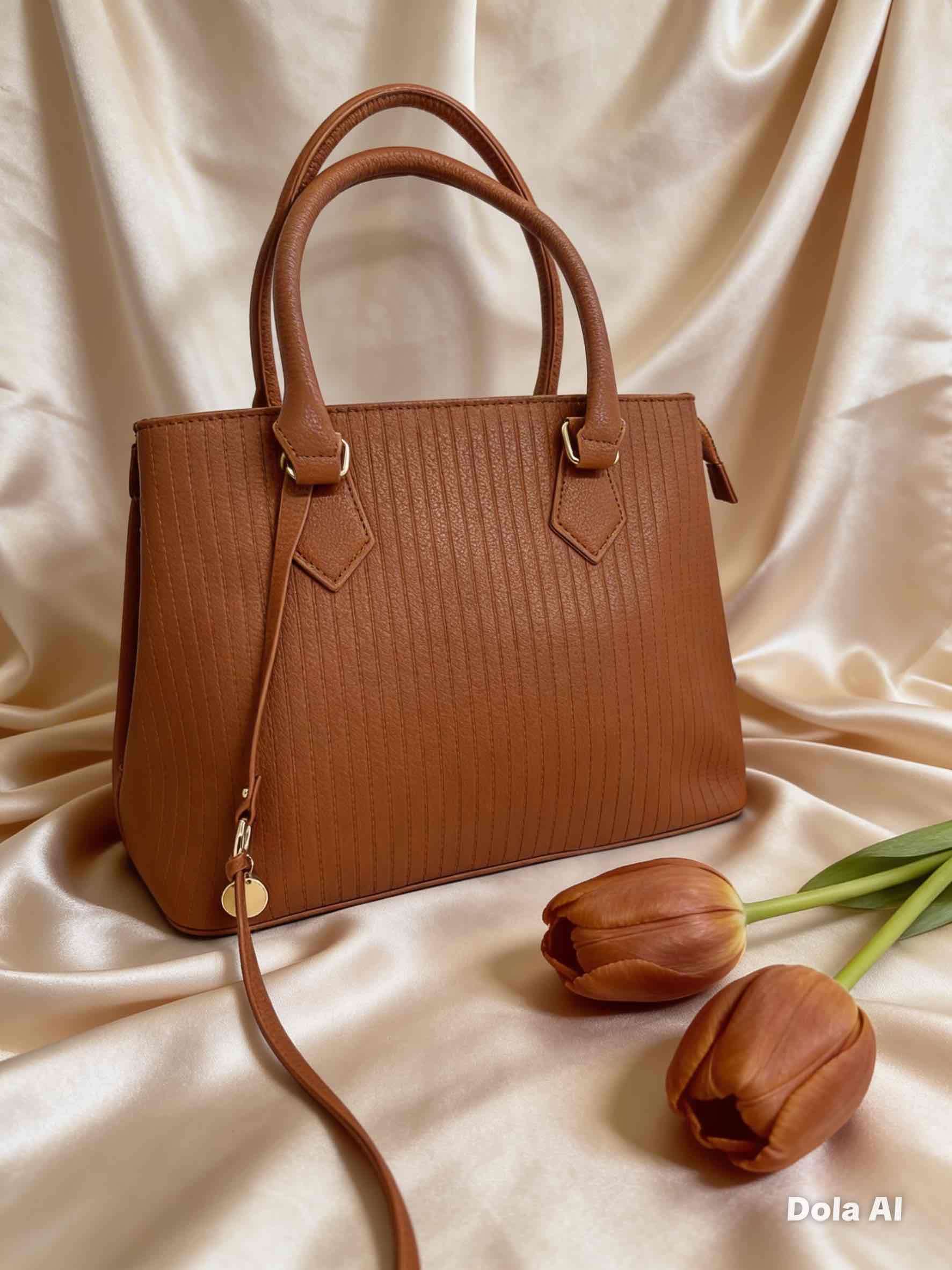 Cartera negra con lazo decorativo - 6