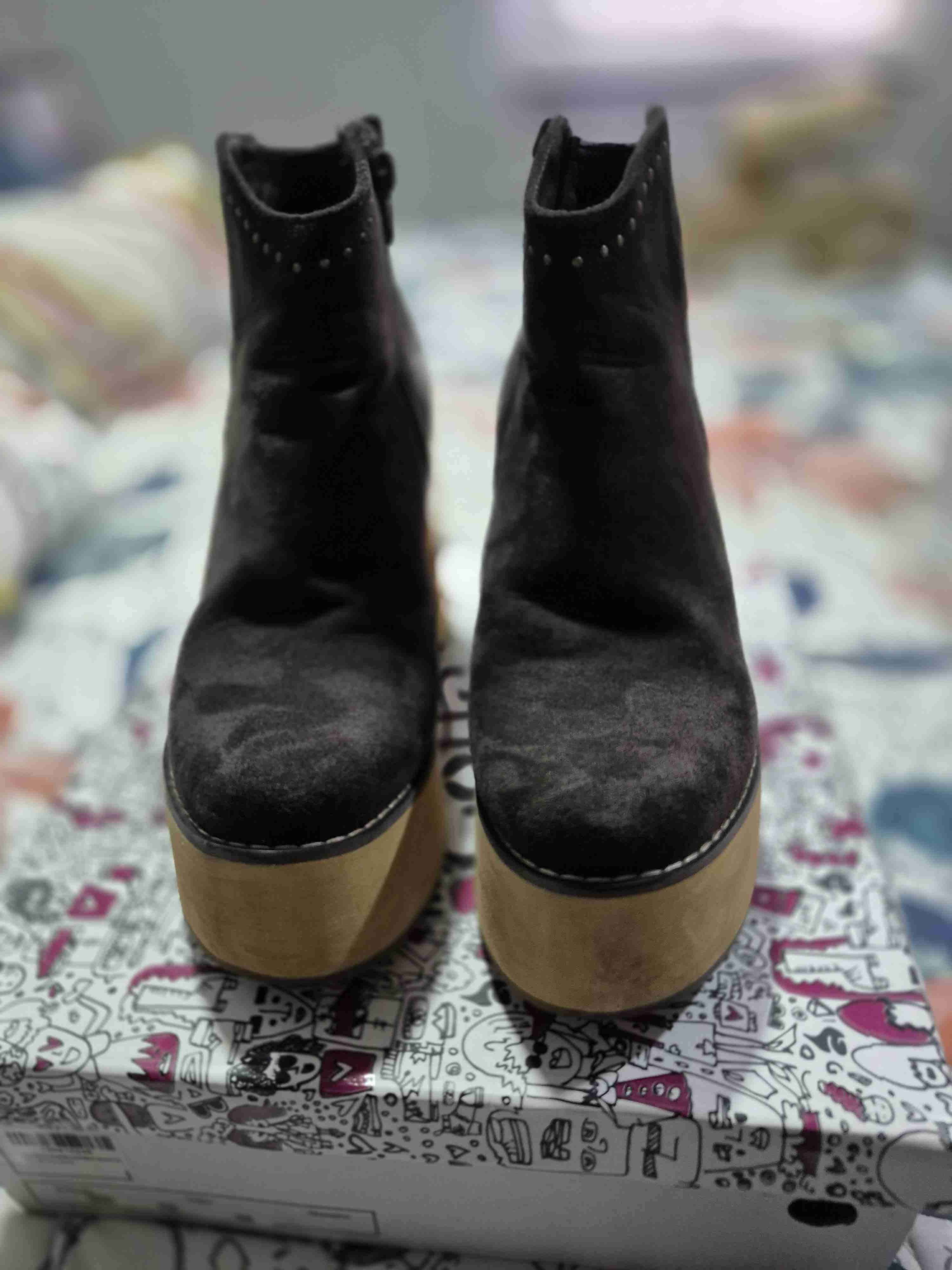 Botines de gamuza con taco - miniatura 2