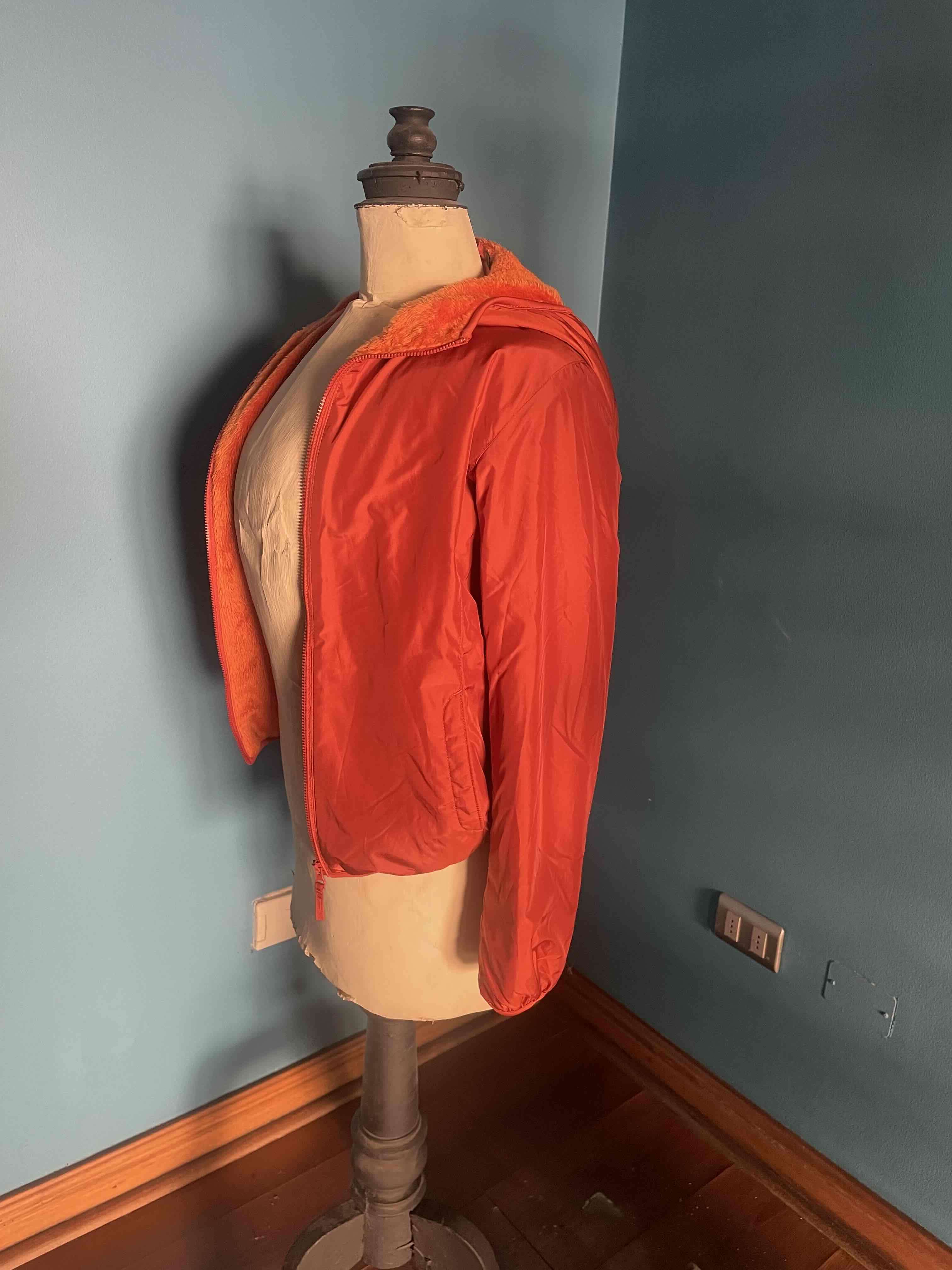 Cortaviento naranjo oscuro con interior de peluche - 2