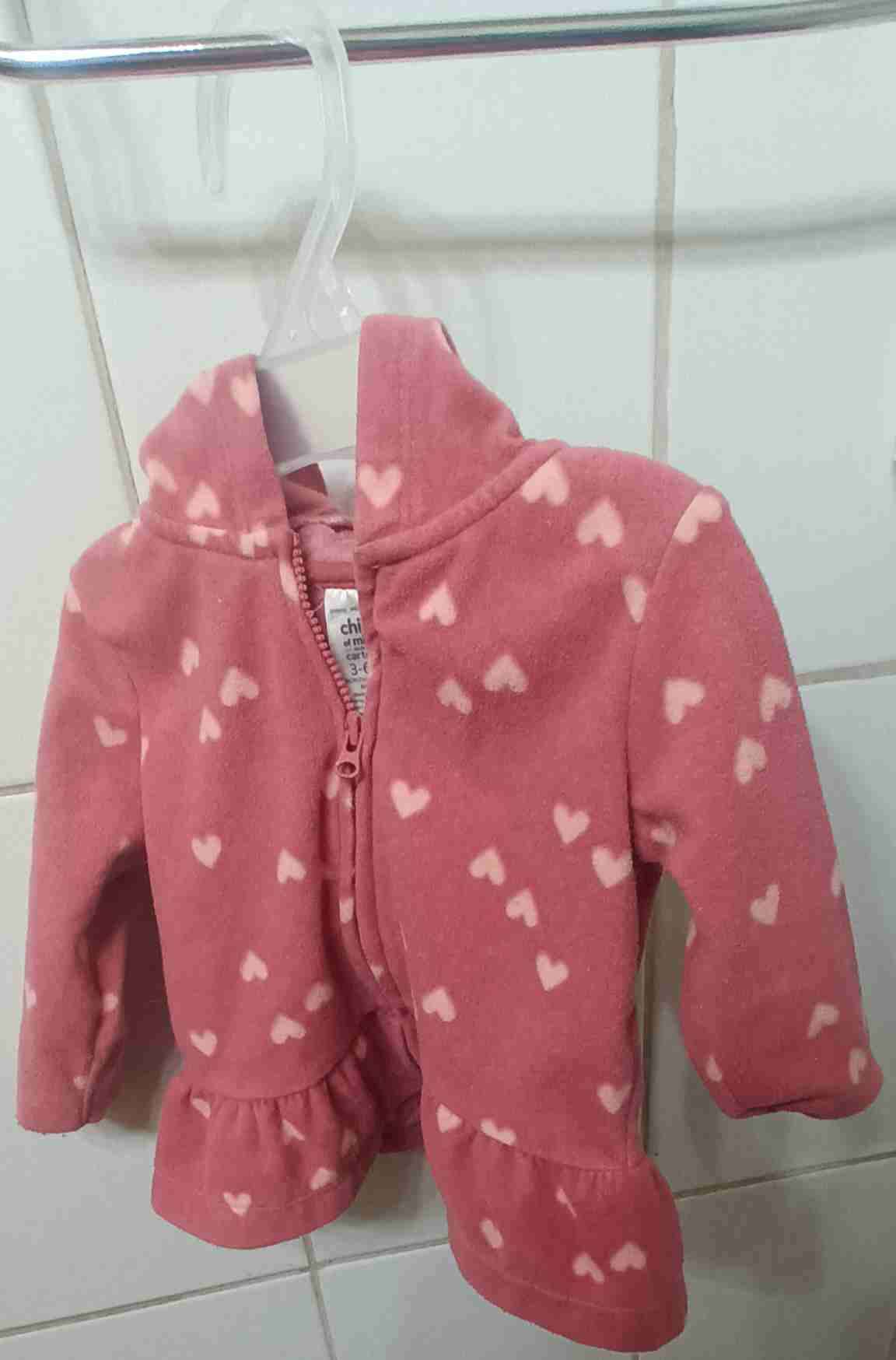 Chaqueta rosada para niña 3 - 6 meses - miniatura 1
