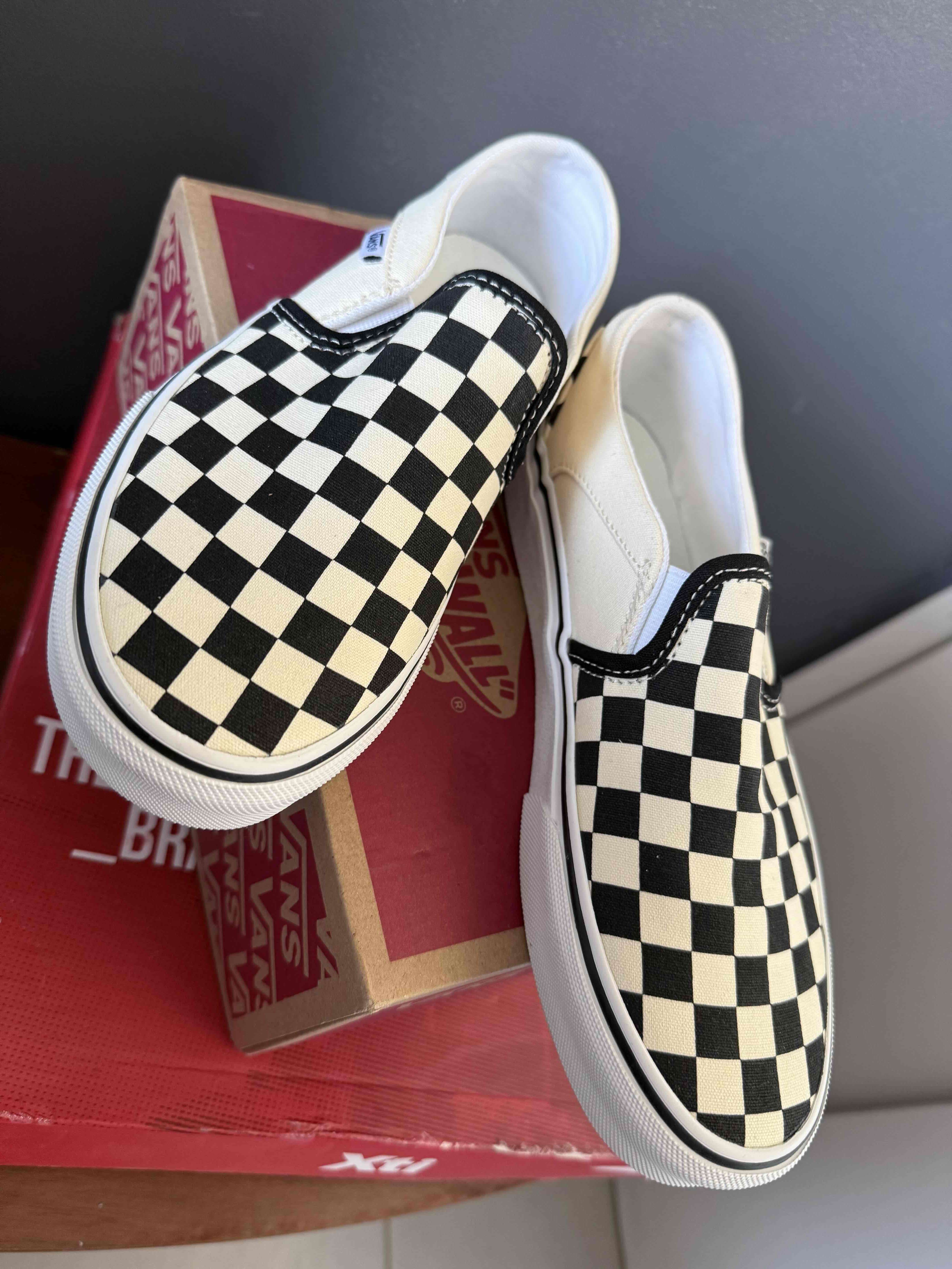 Zapatillas Vans cuadros blanco y negro - 1