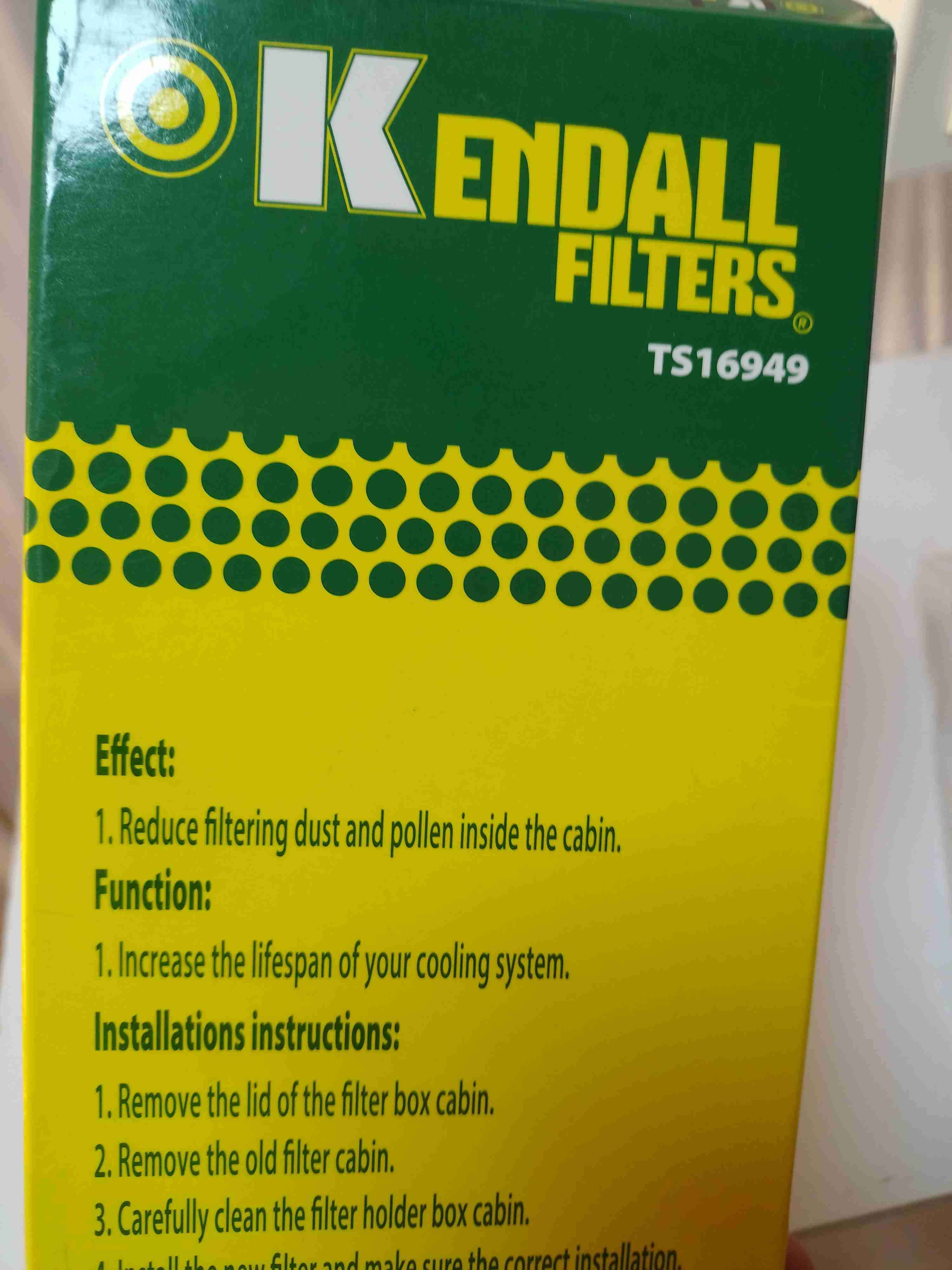 Filtro de cabina Kendall Filters - 1