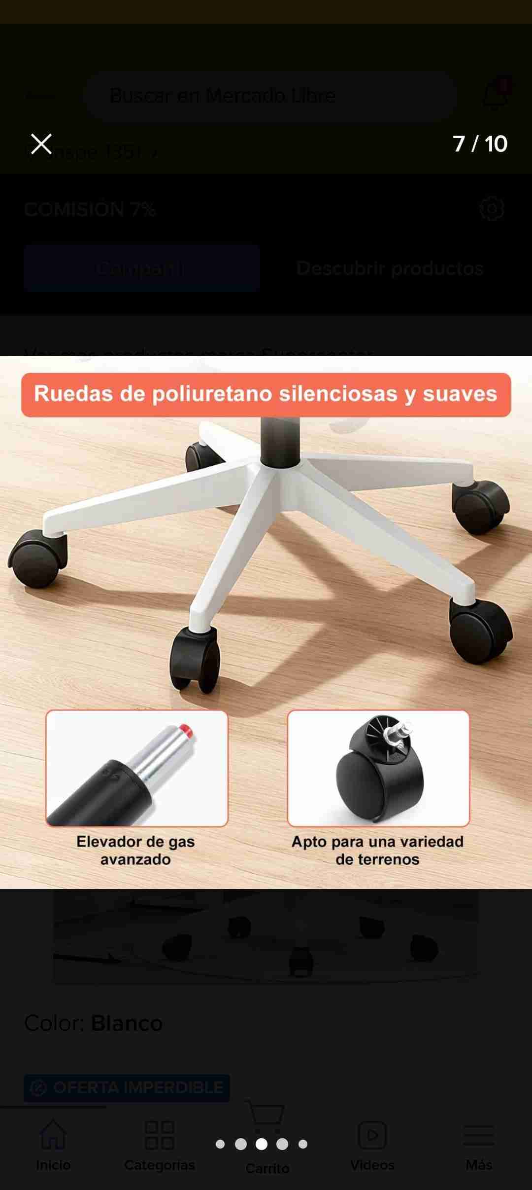 Silla de oficina ergonómica negra - 5