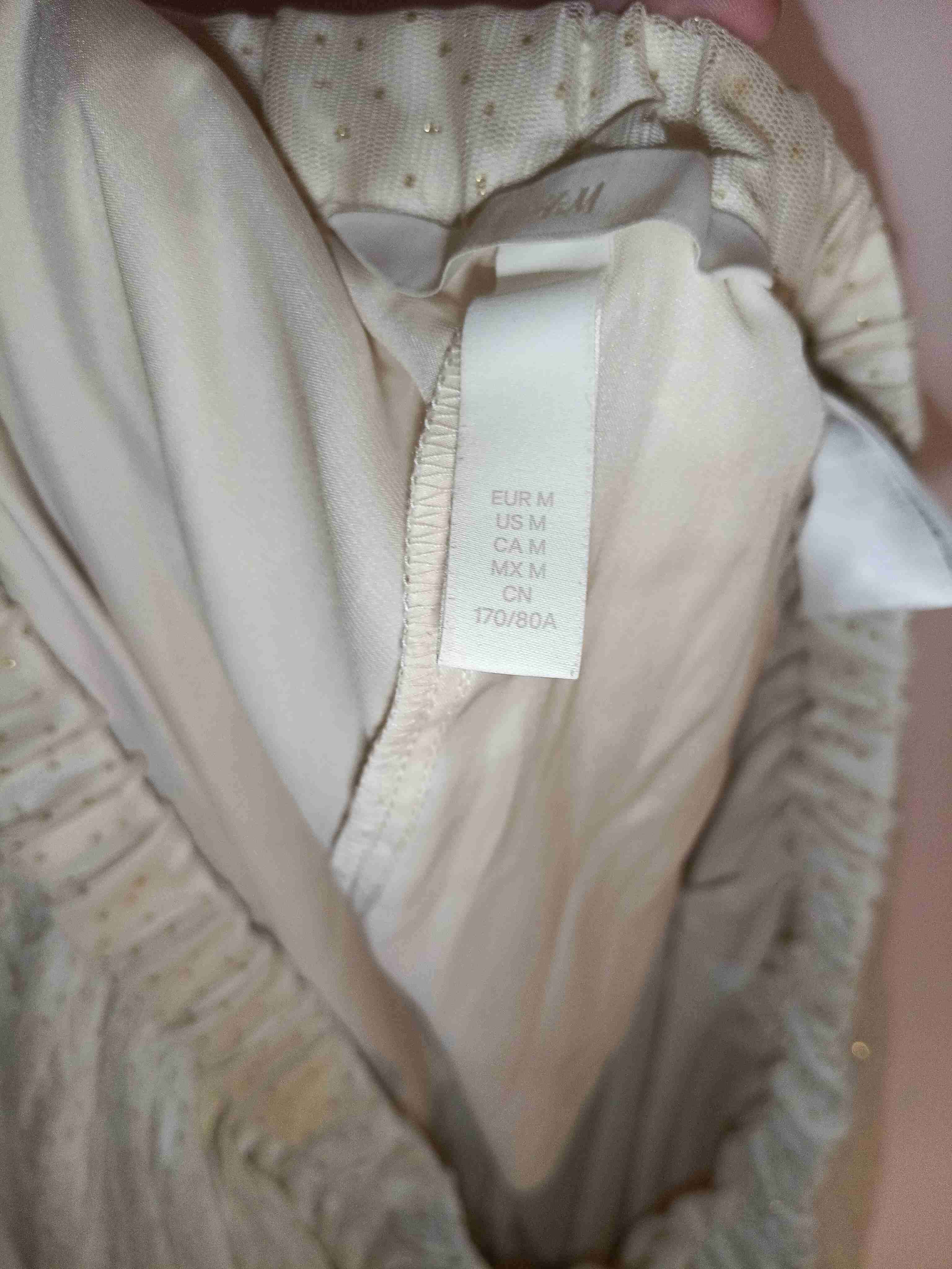 Falda de tul beige champagne brillitos M - miniatura 5