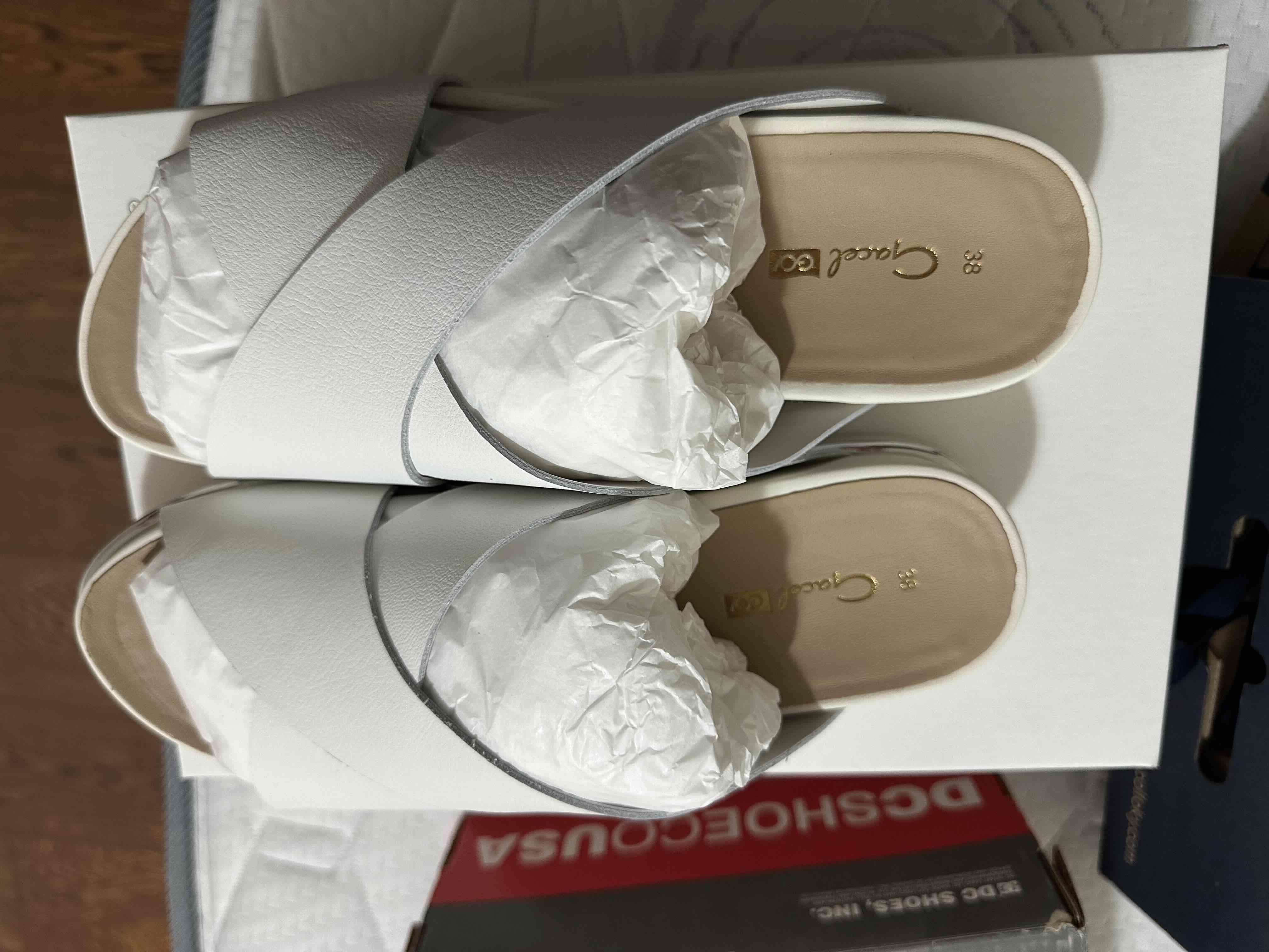 Sandalias chalas gacel nuevas color plateado - 1