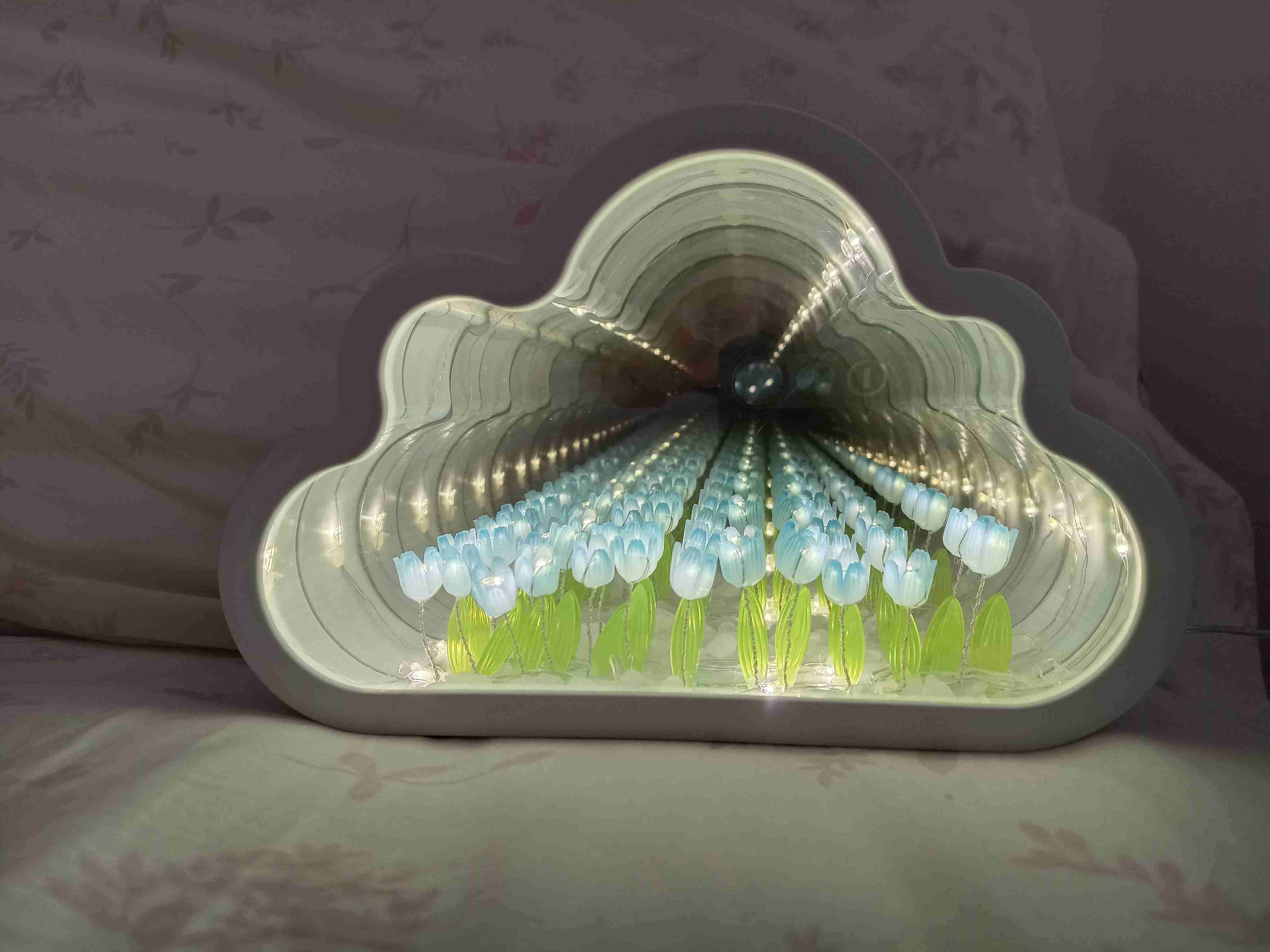 Espejo infinito de flores LED - 1