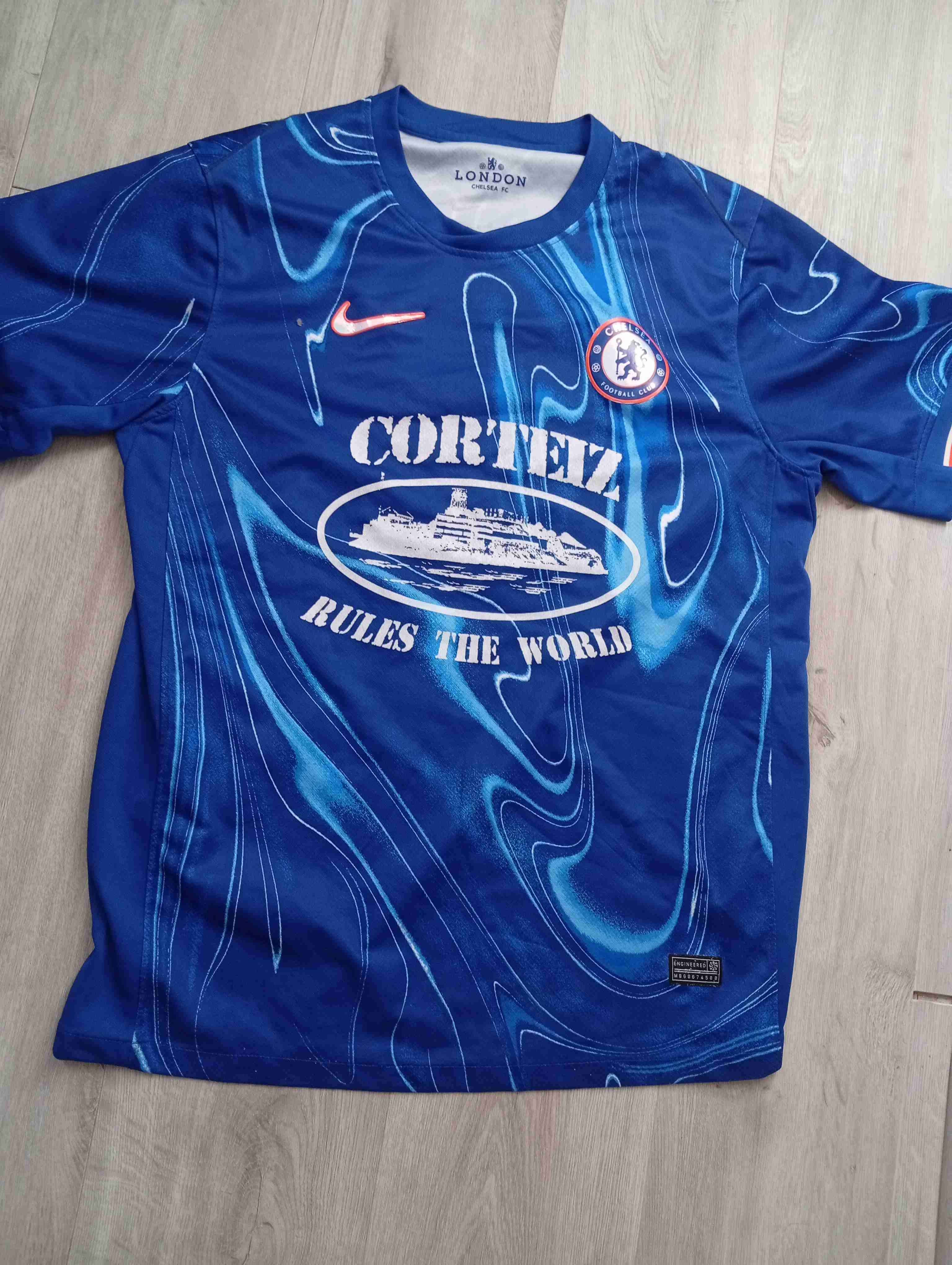 Polera azul Nike estampada - miniatura 1