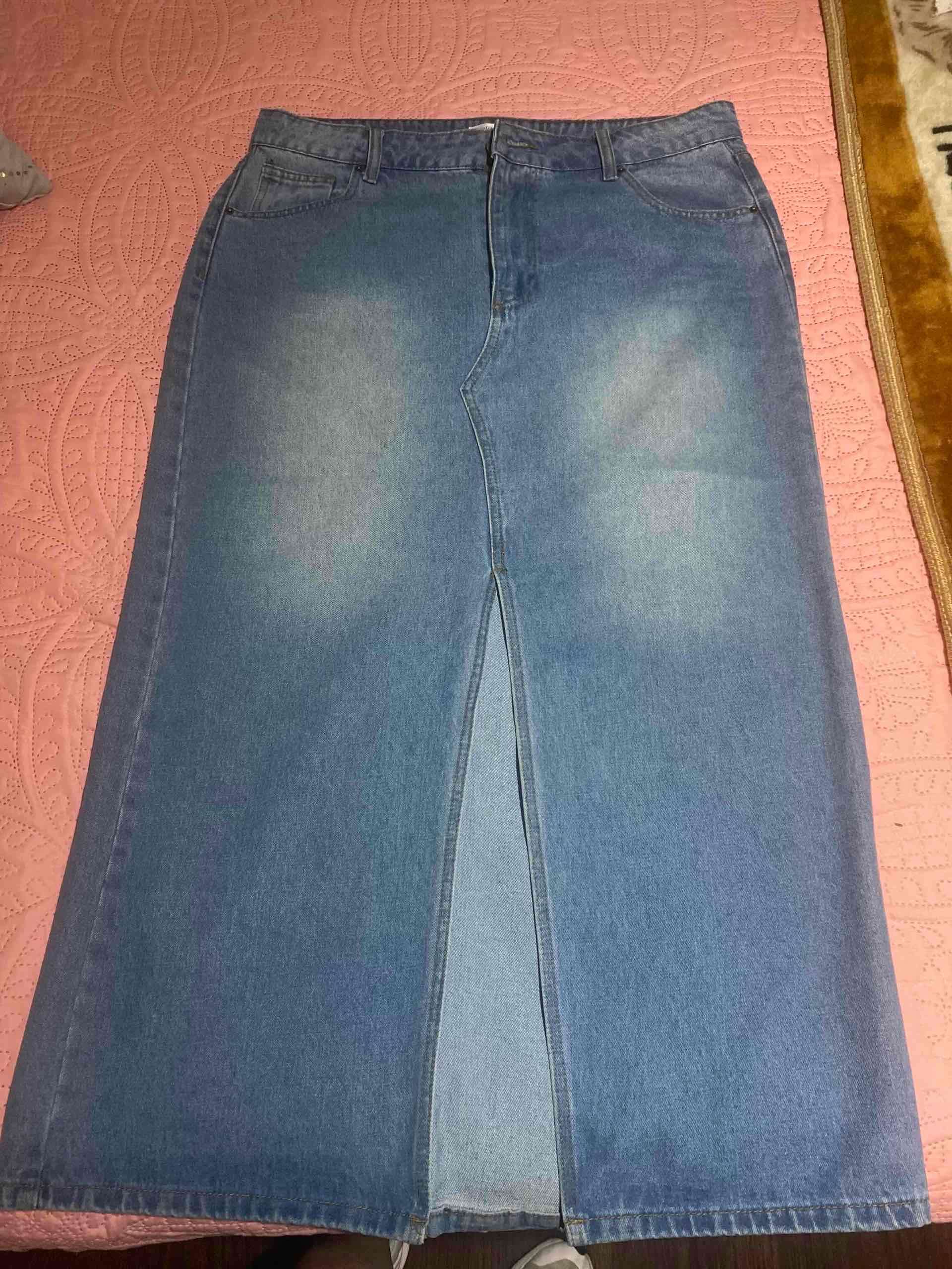 Falda larga de mezclilla - 1