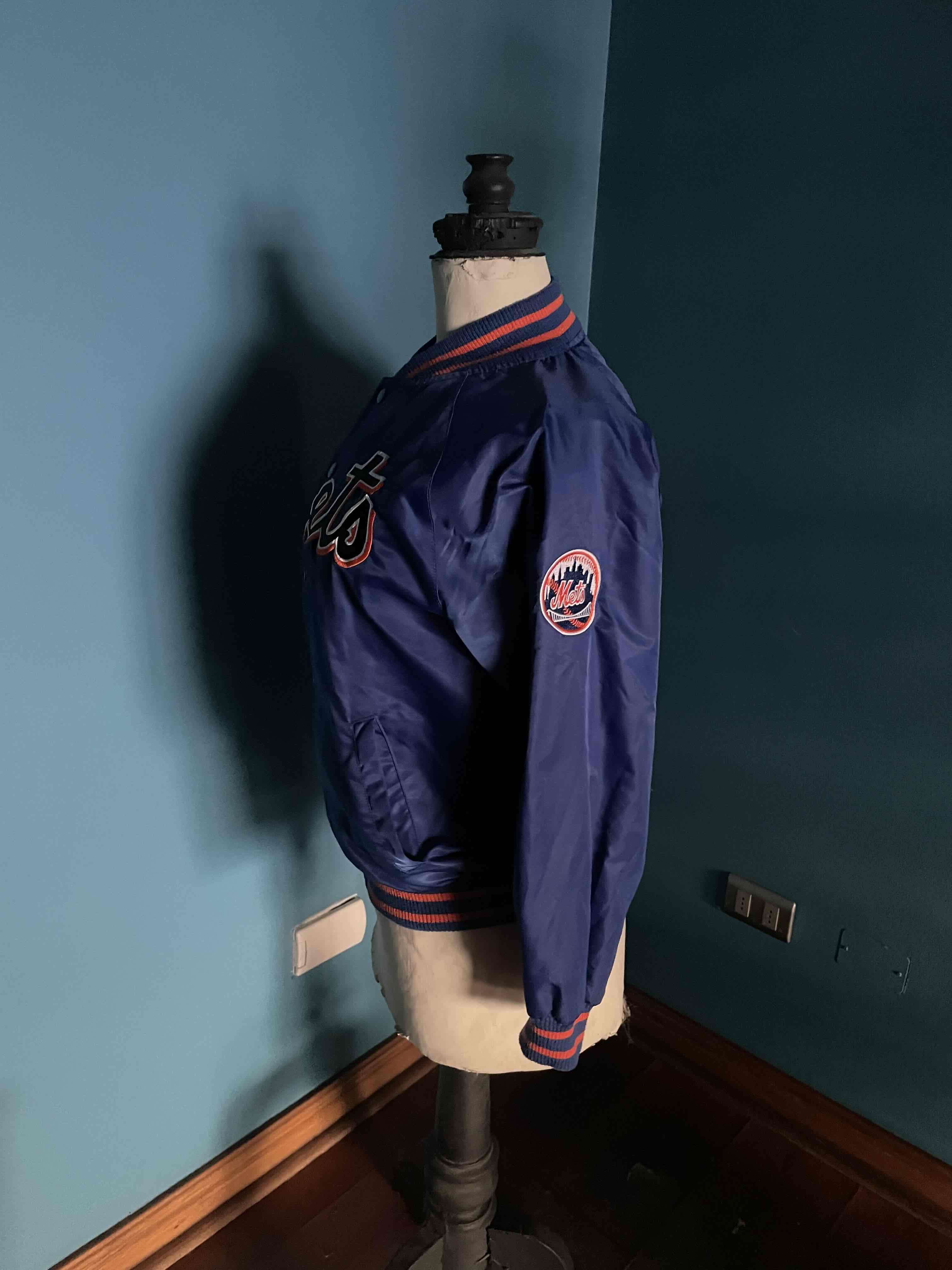 Chaqueta azul /naranjo original marca majestic - miniatura 2