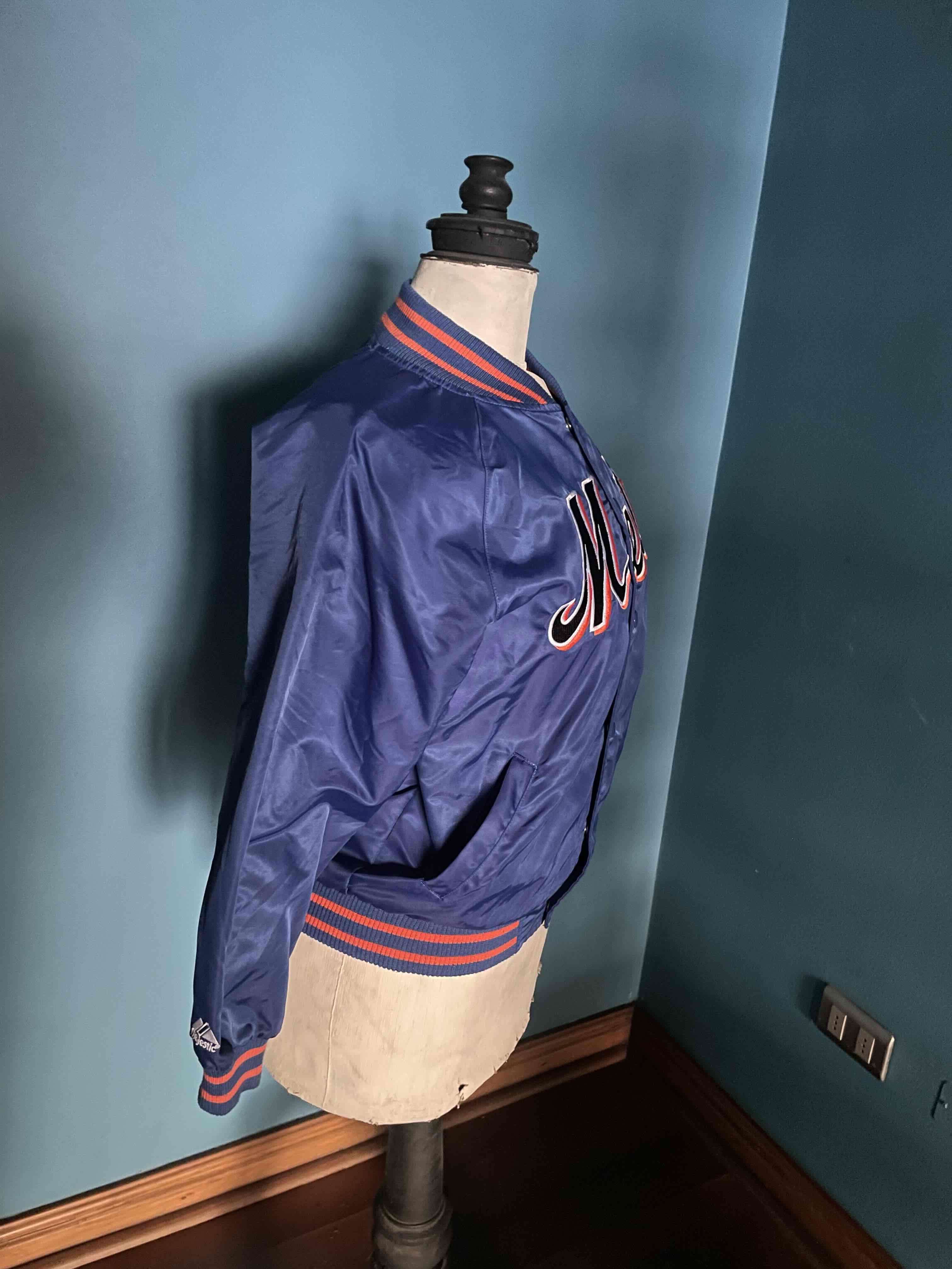 Chaqueta azul /naranjo original marca majestic - miniatura 4