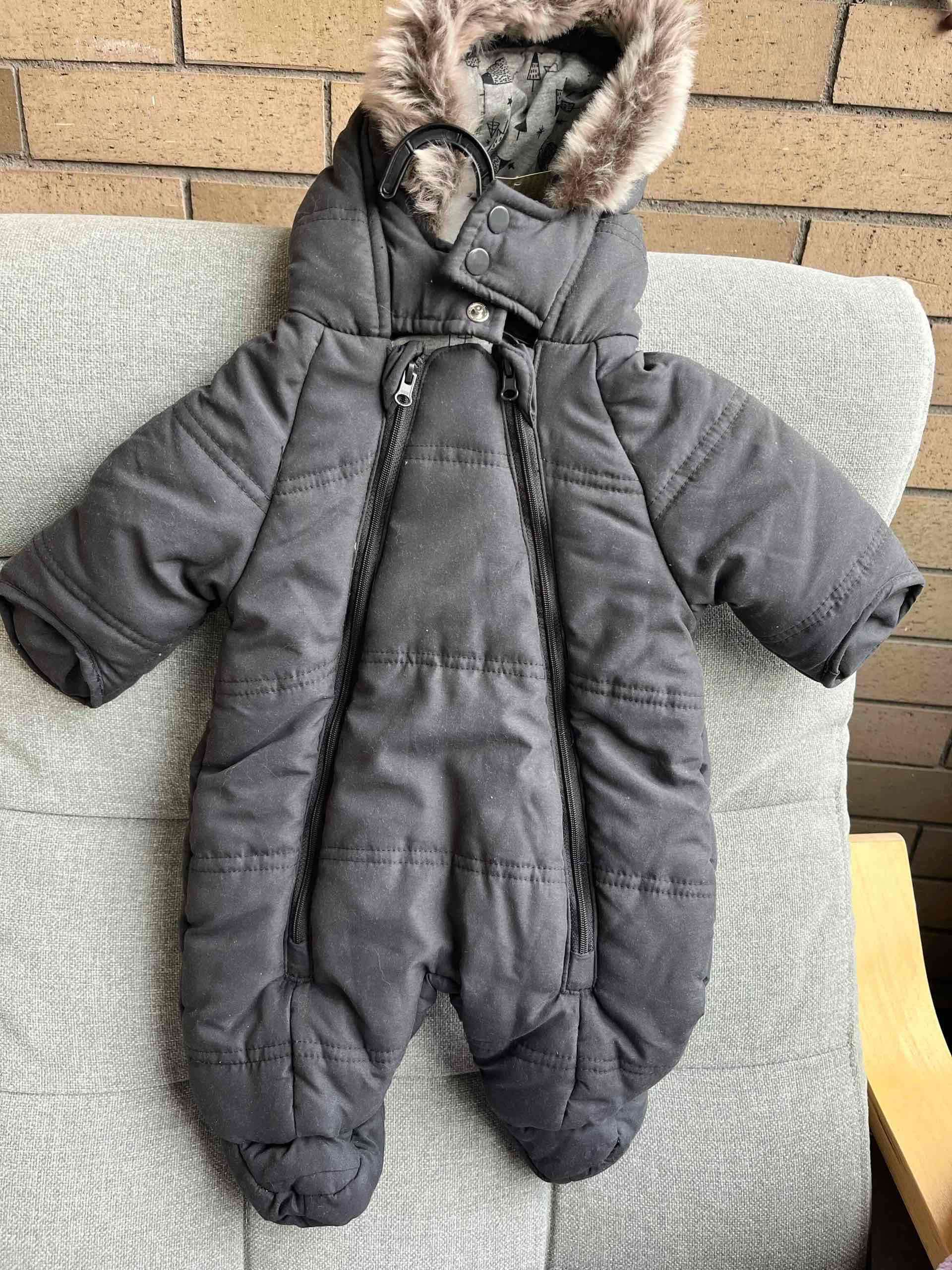 Traje para bebé gris t - miniatura 1