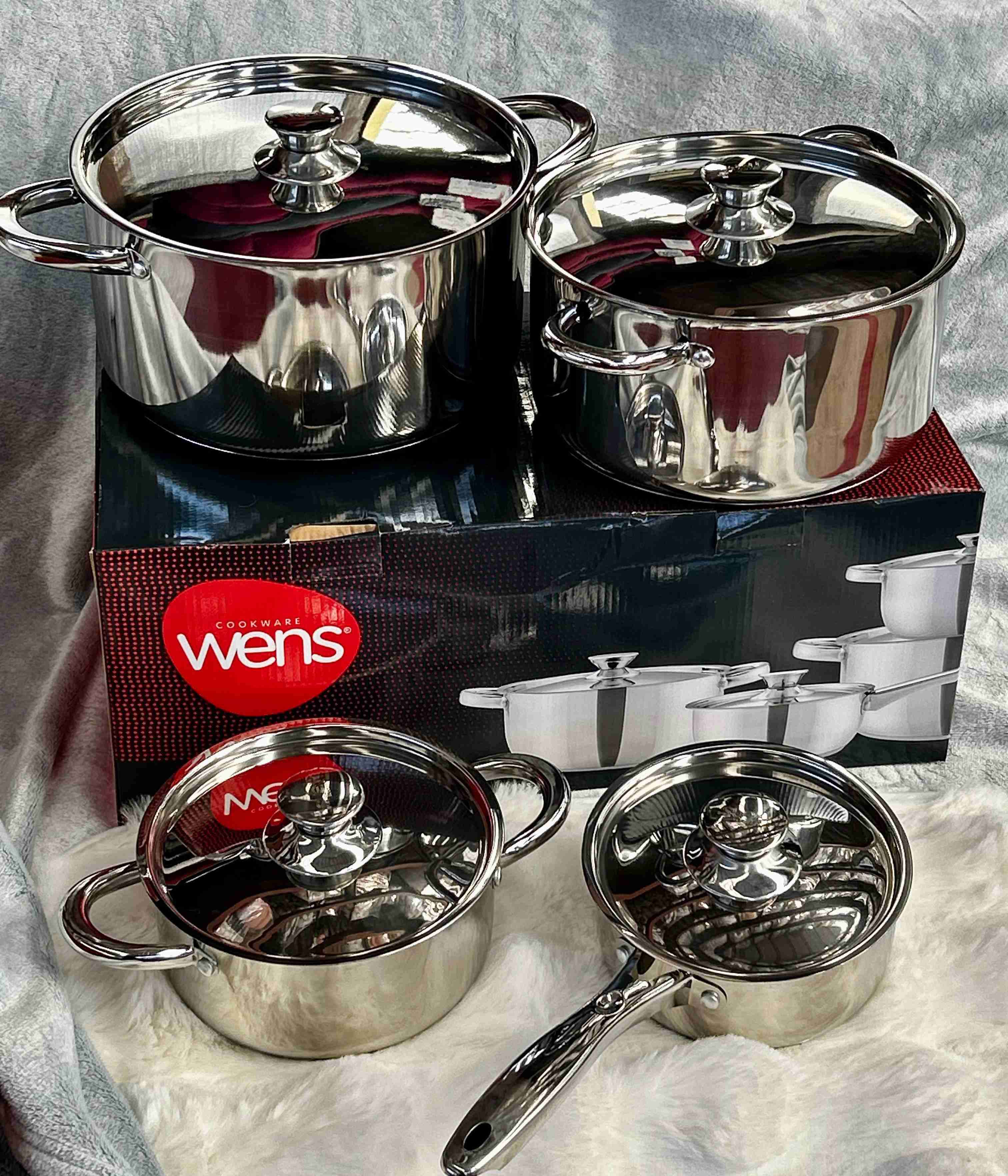 Set de ollas de acero inoxidable 8 piezas - miniatura 2