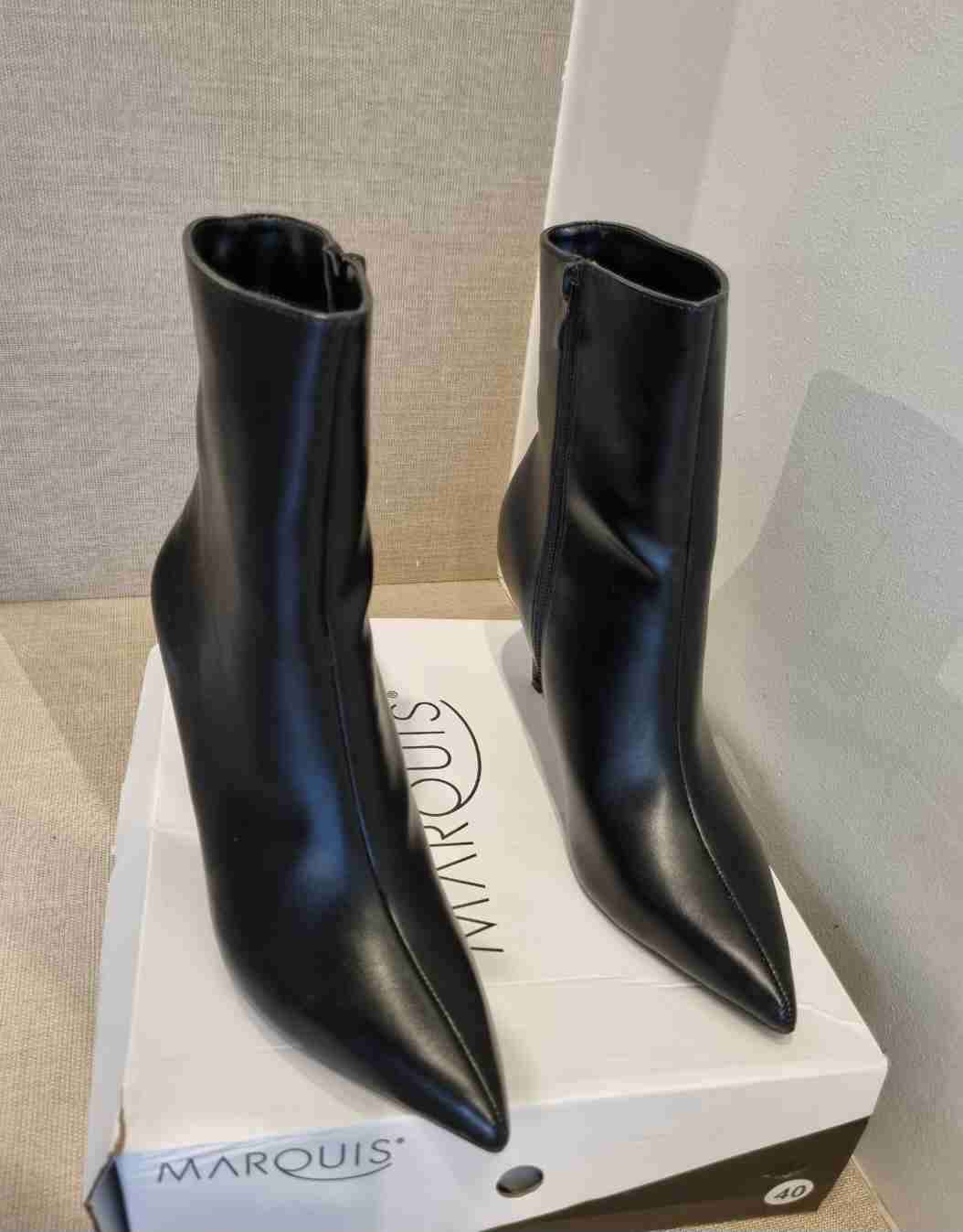 Botines negros de cuero Marquis - miniatura 1