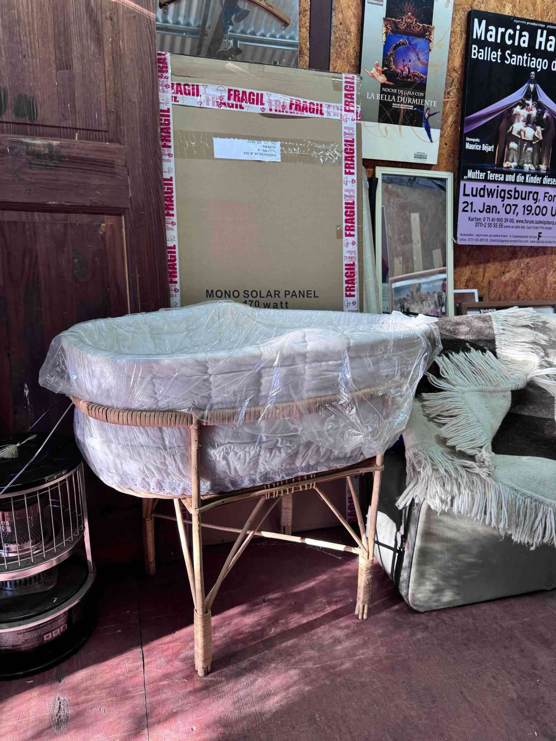 Cuna moisés de mimbre - miniatura 2