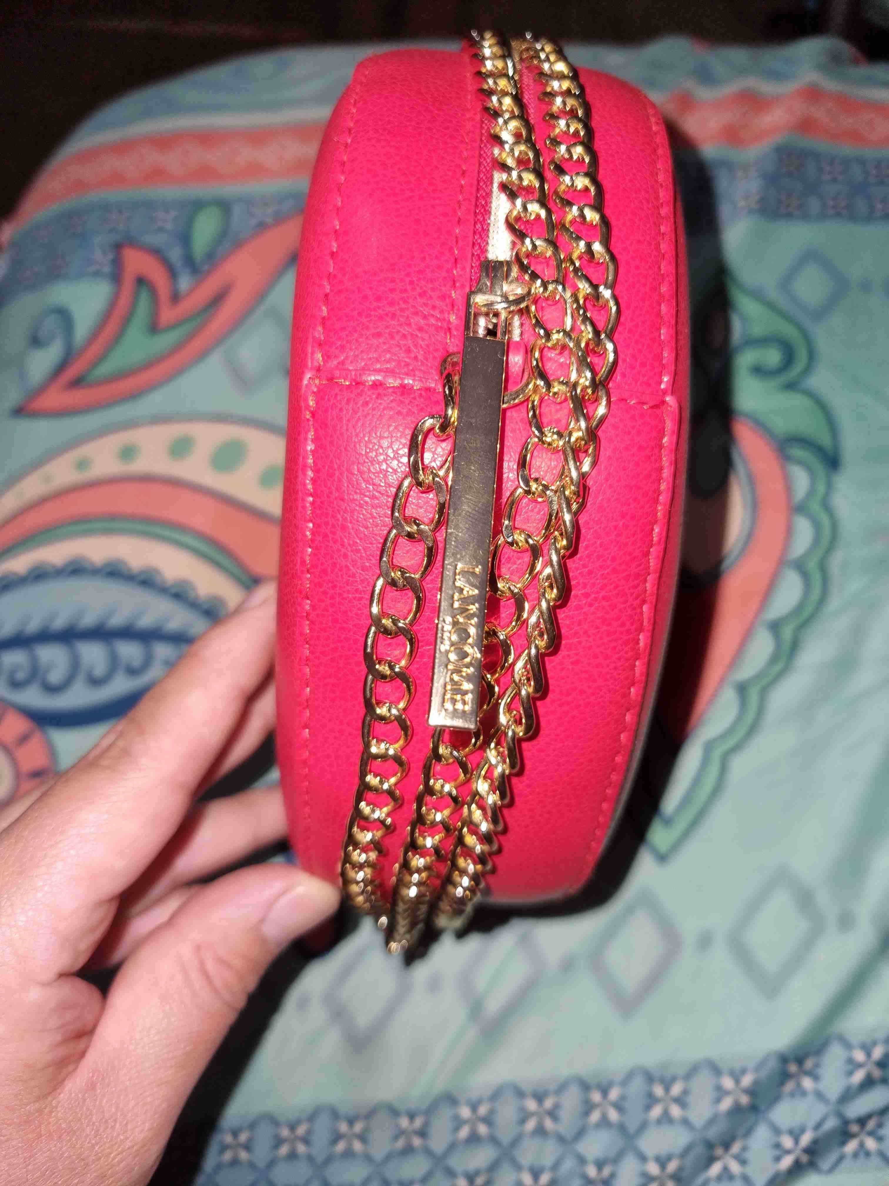 Bolso de mano redonda Lancôme rojo - miniatura 3