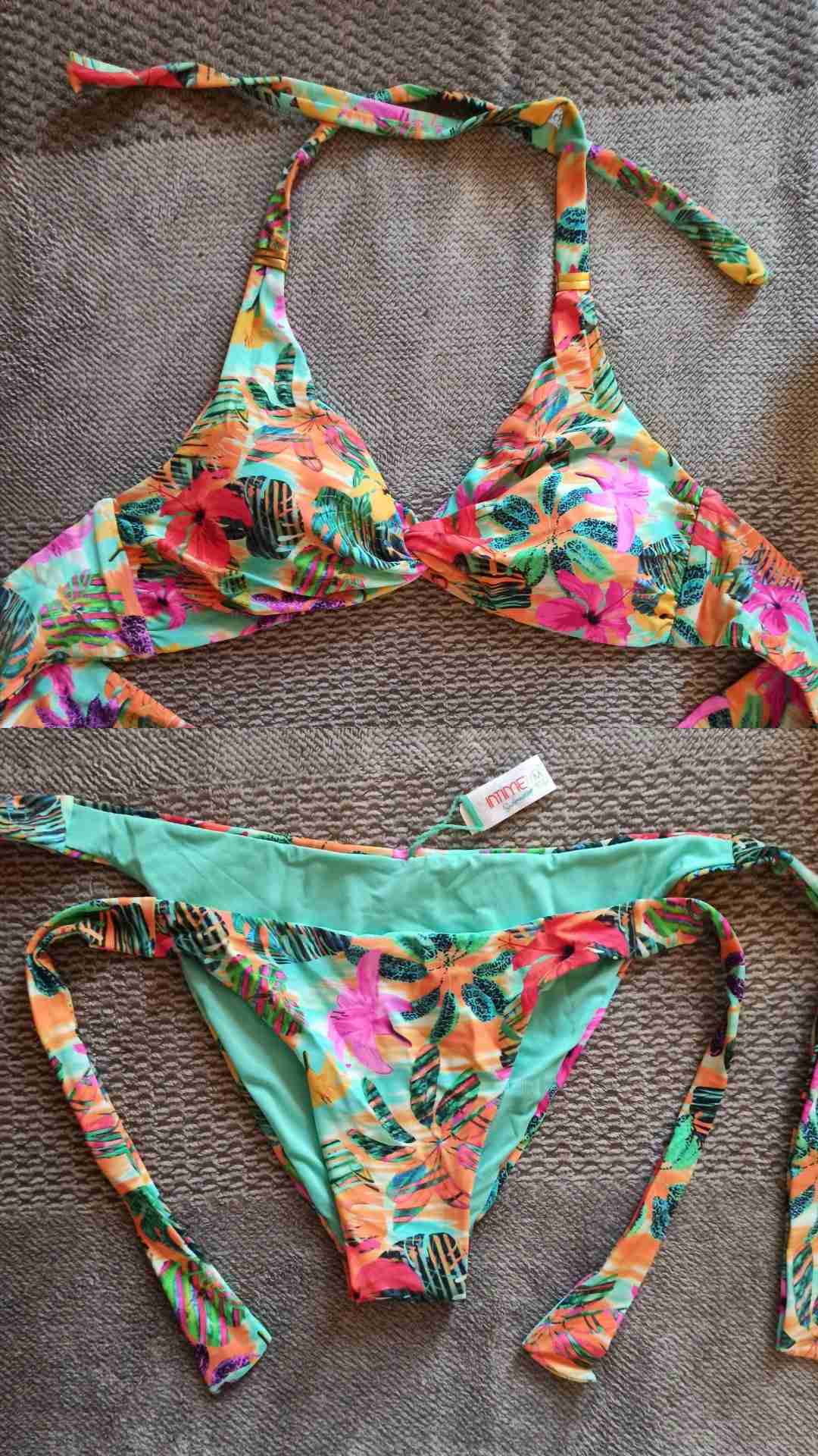 Bikini tropical colores vibrantes - miniatura 1