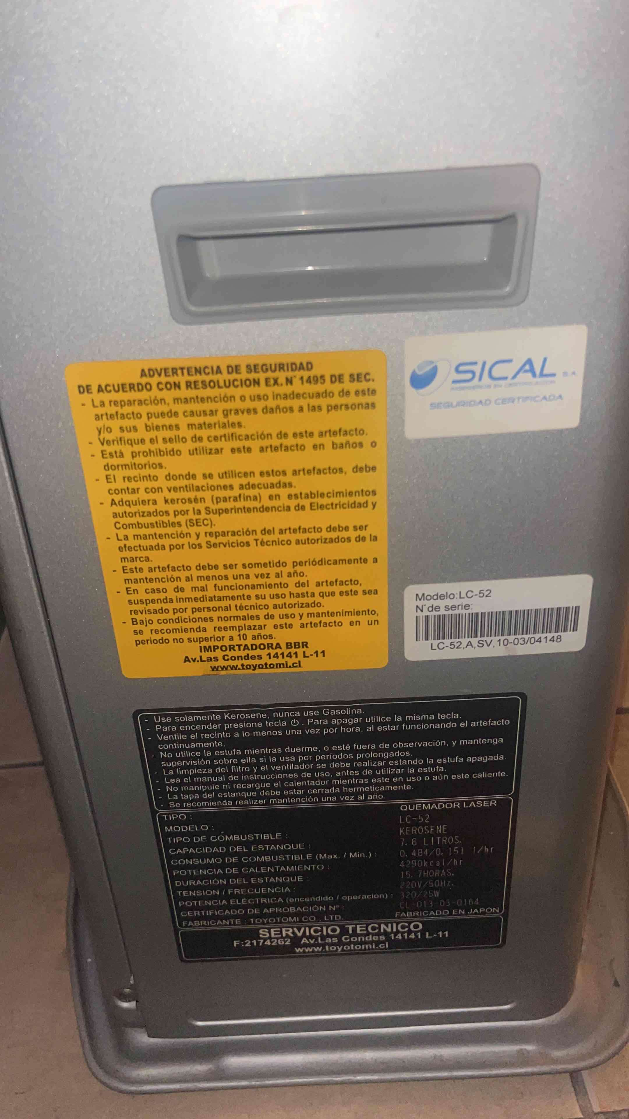 Calefactor Toyotomi gris - miniatura 3