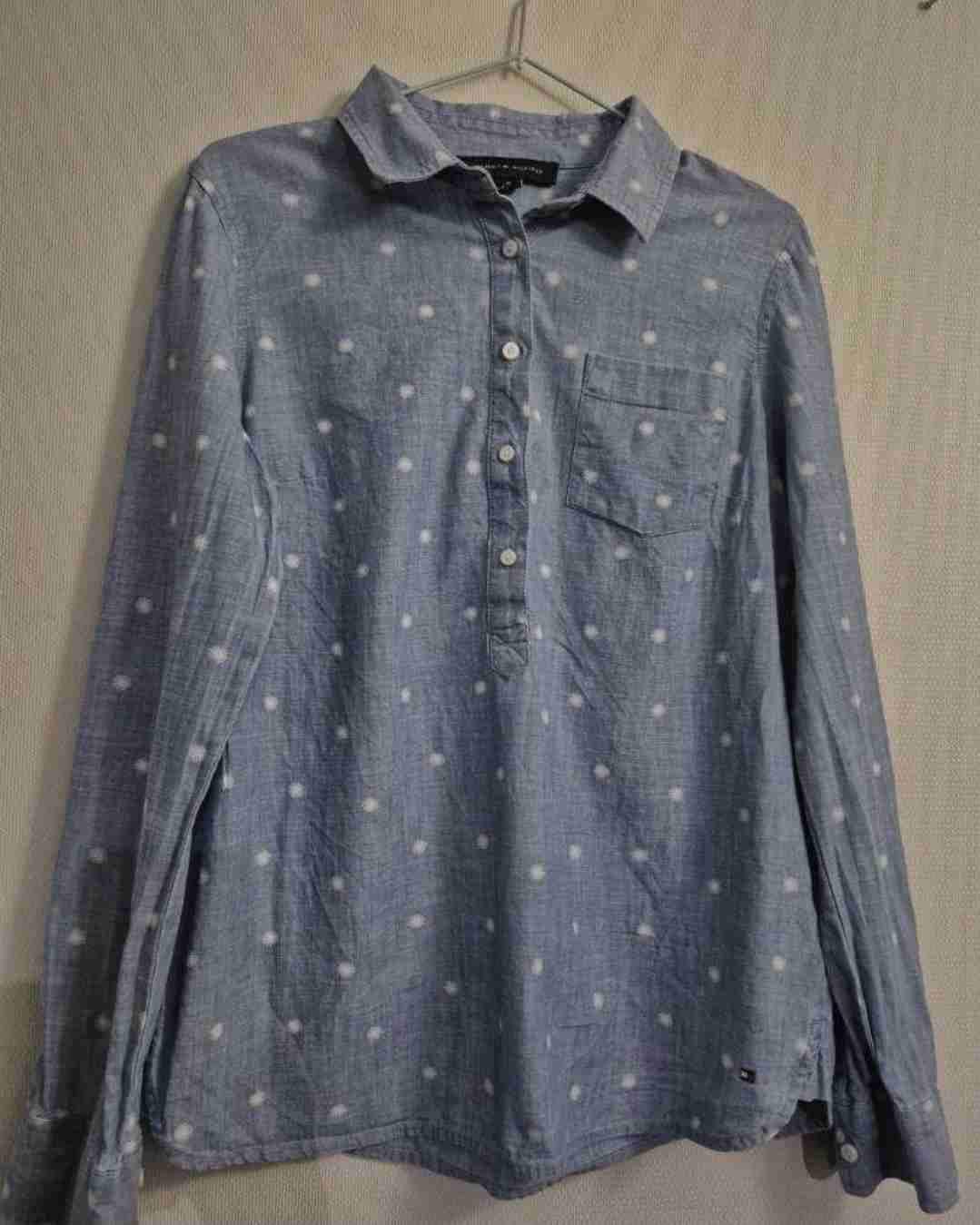 Camisa de mezclilla con flores - miniatura 1