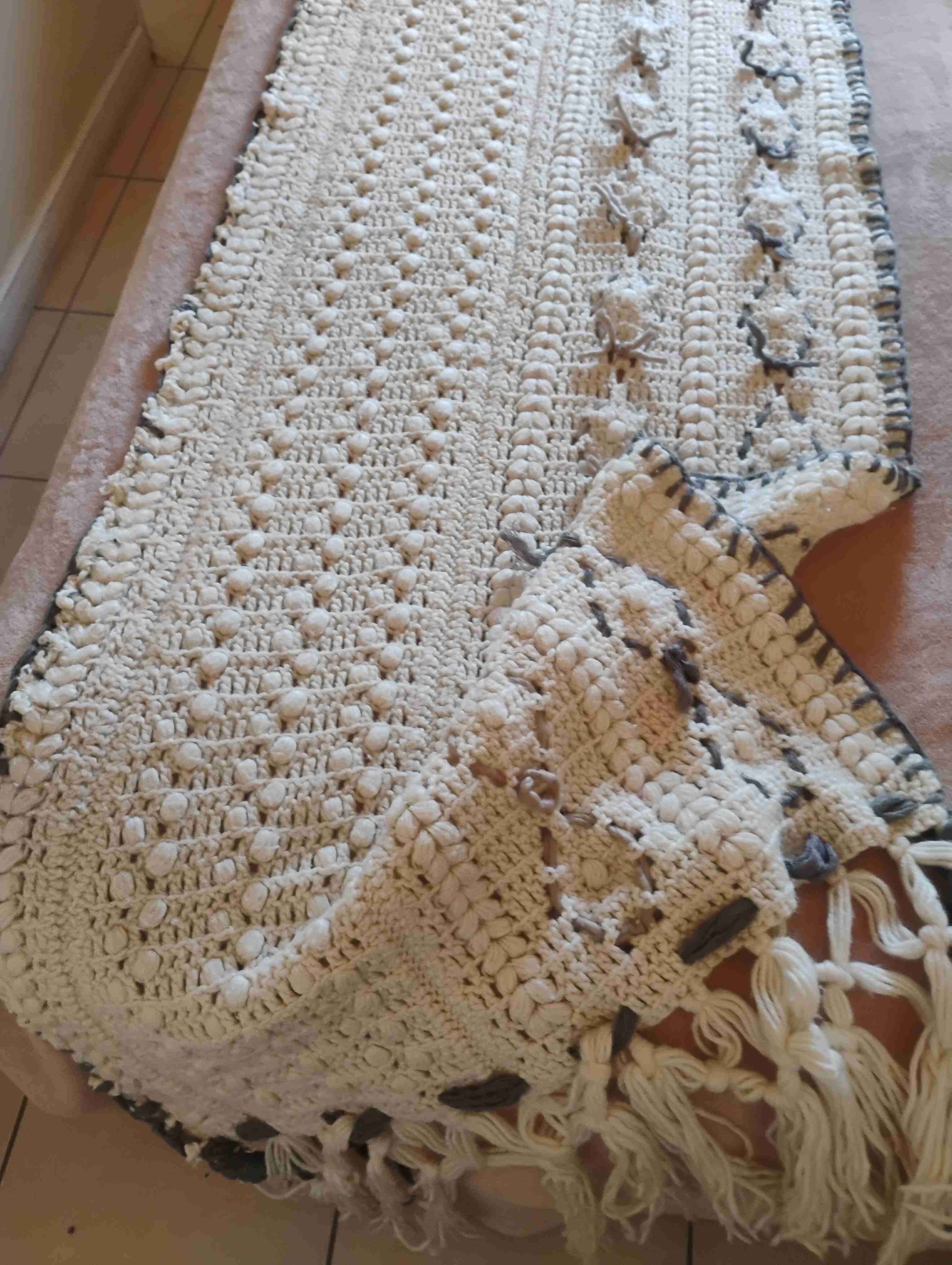 Pie de cama  tejidos a mano .... - miniatura 2