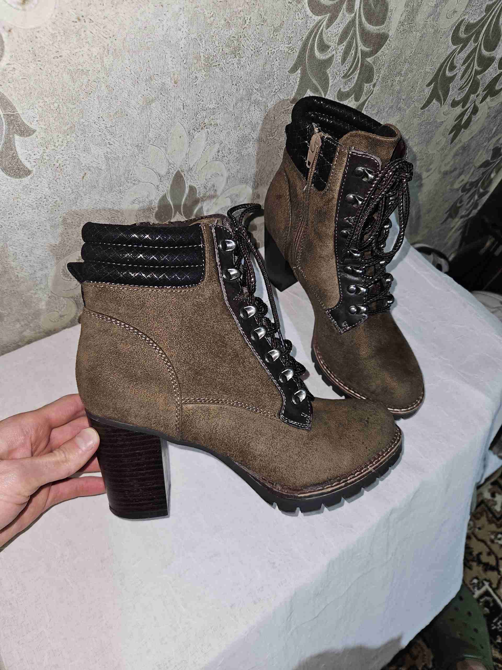 Botines 39 de tacón marrones - miniatura 1