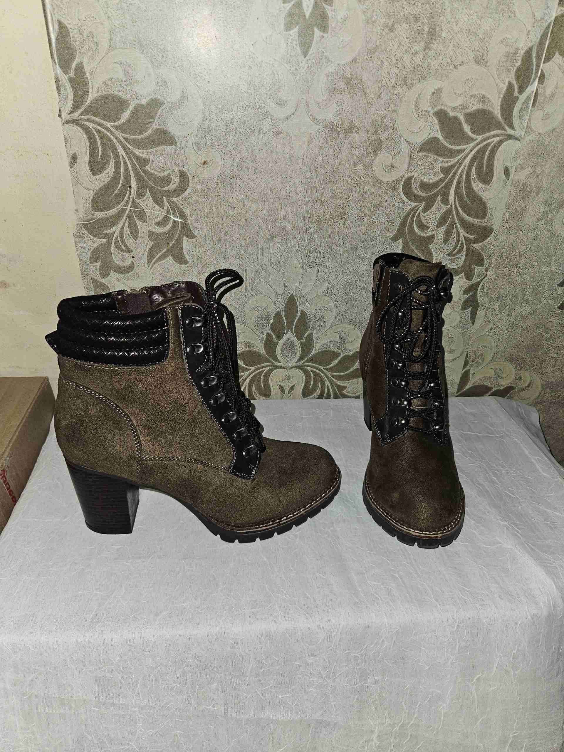 Botines 39 de tacón marrones - miniatura 4