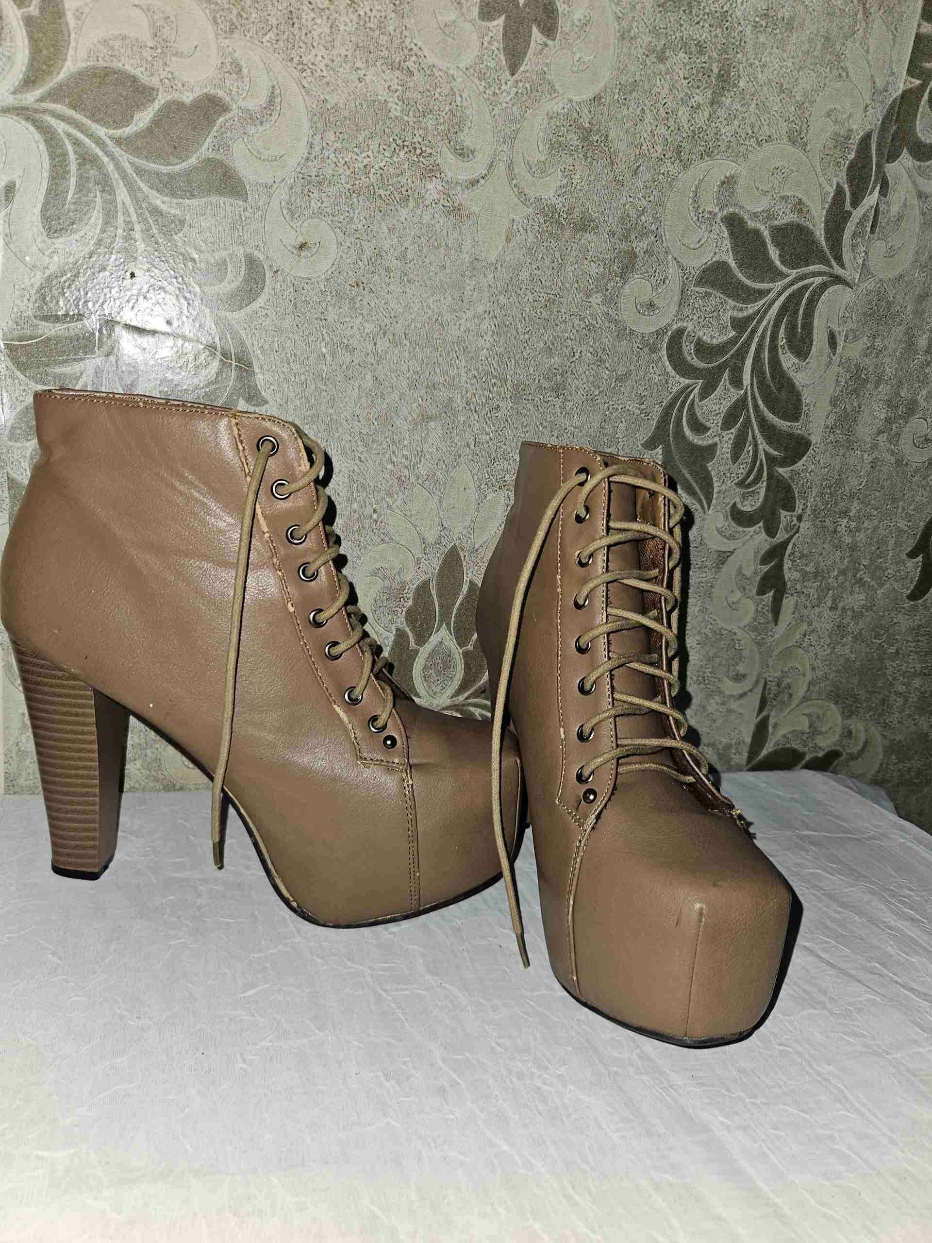 Botines 38 de tacón marrones - miniatura 2