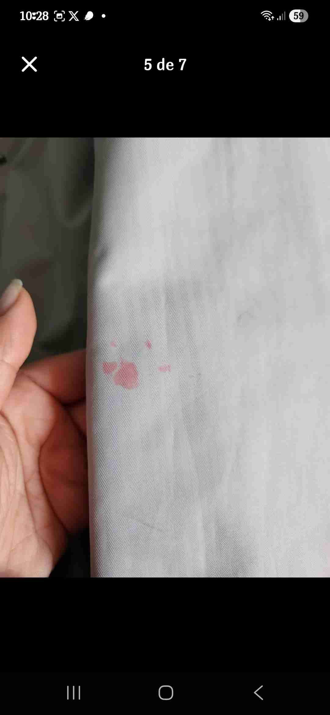 Parka gris con capucha de piel marca Doite - miniatura 2