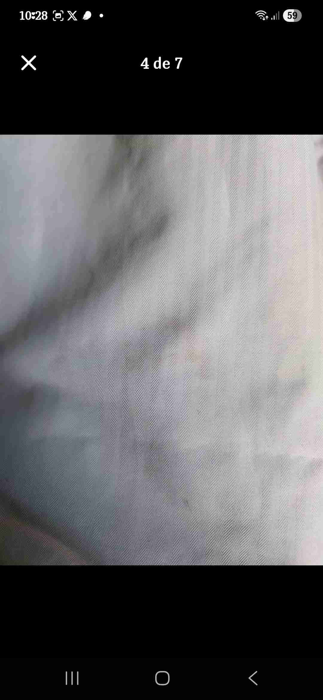 Parka gris con capucha de piel marca Doite - miniatura 3