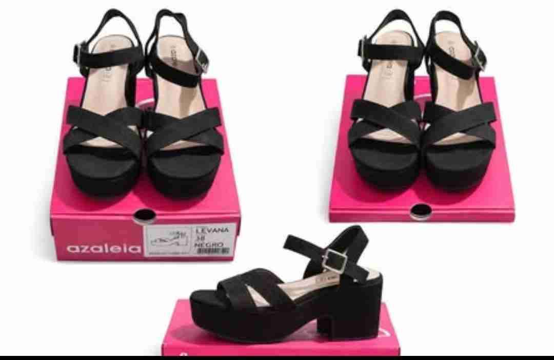 Sandalias negras Azaleia nuevas - miniatura 1