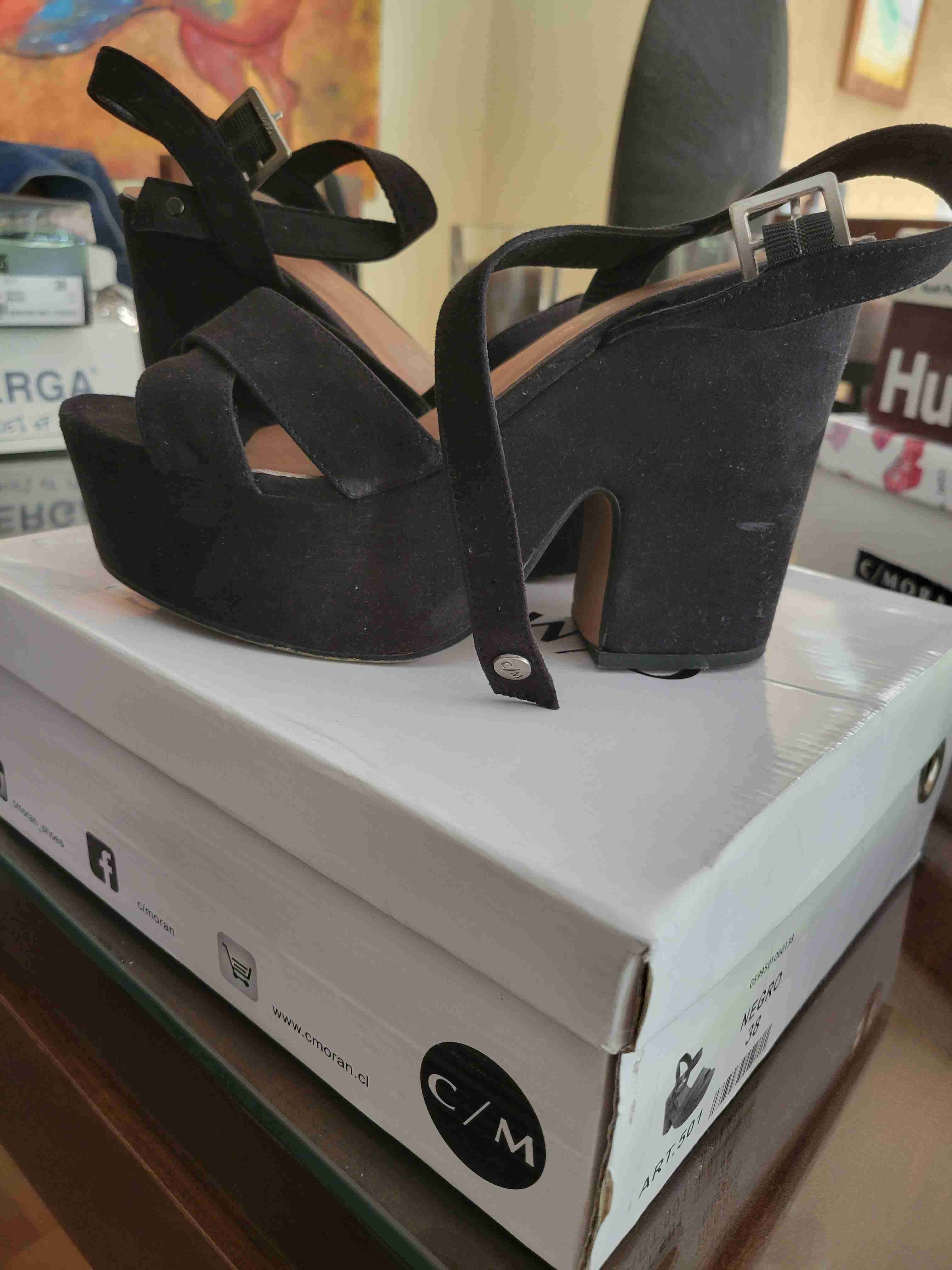 Sandalias negras de plataforma C/M - miniatura 1