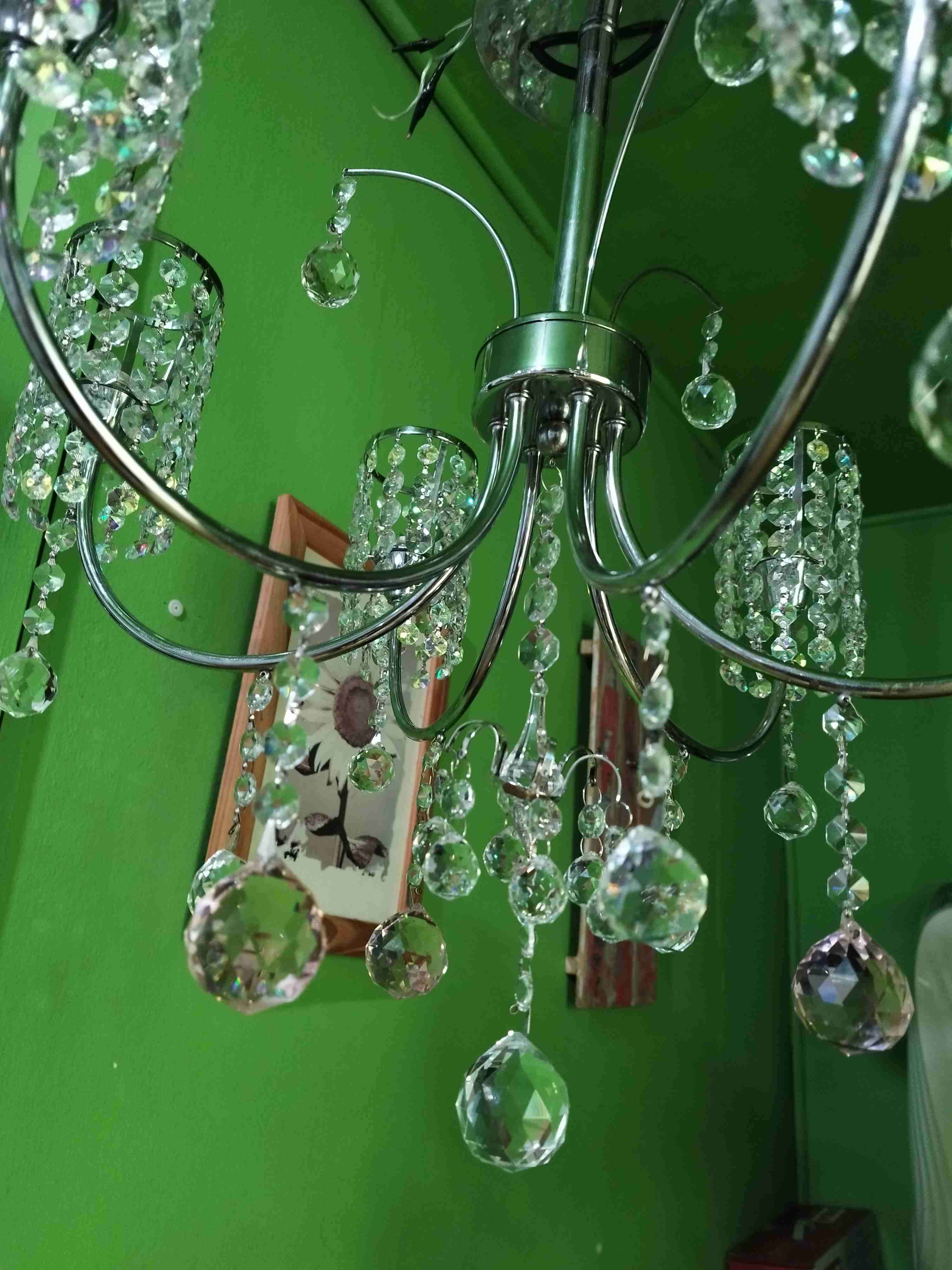 Lámpara de techo con cristales - miniatura 1