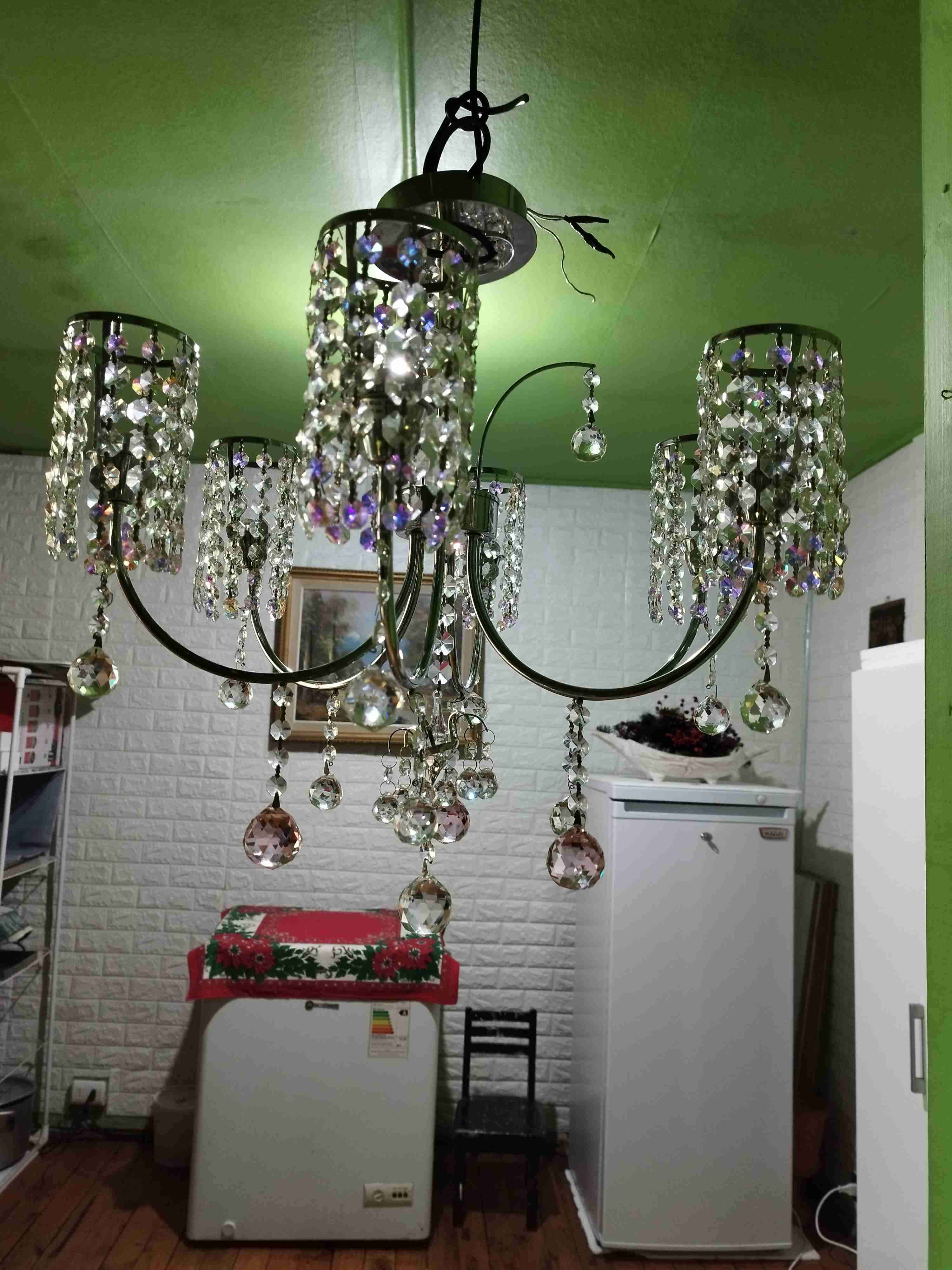 Lámpara de techo con cristales - miniatura 2