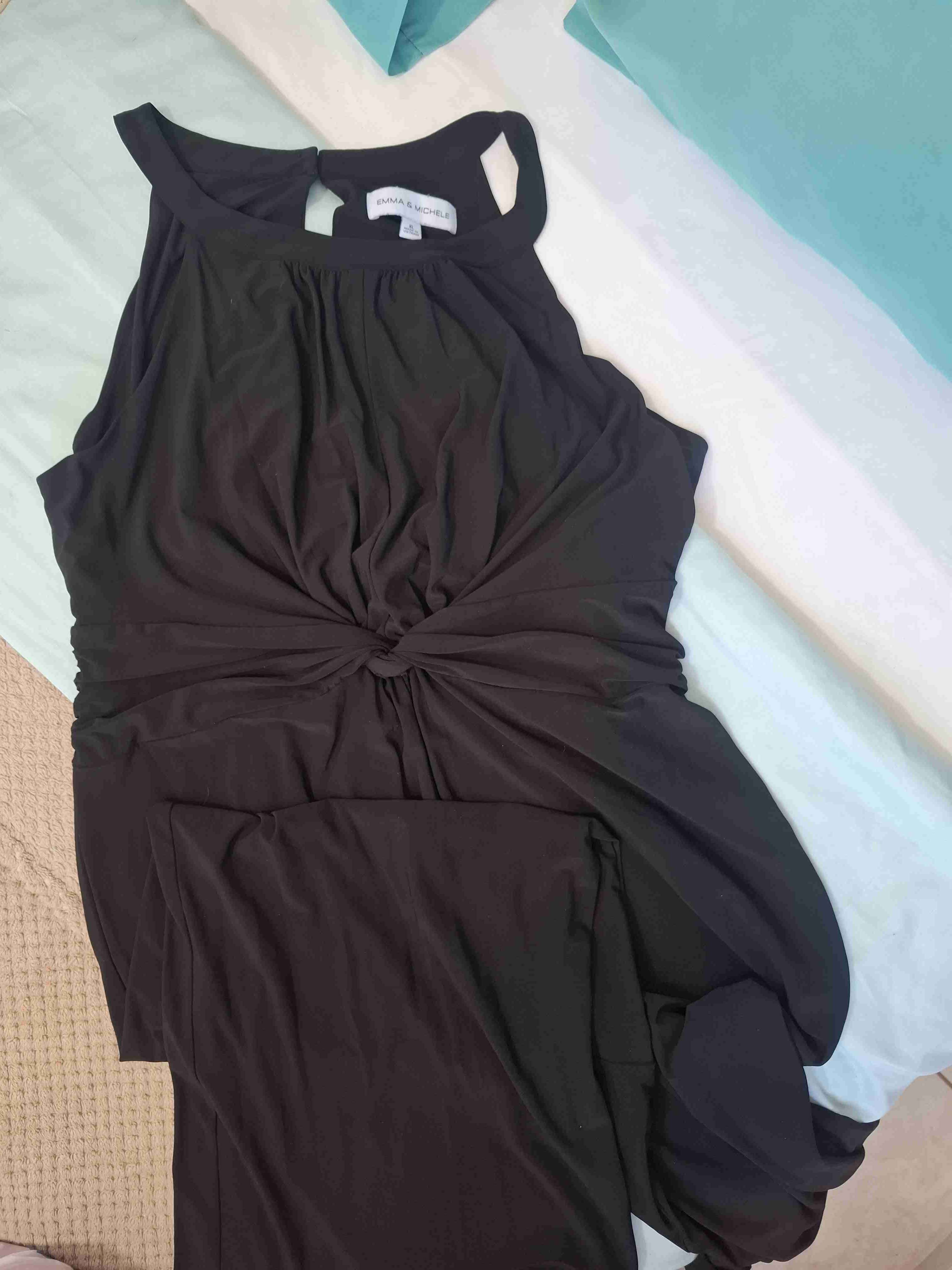 Enterito largo negro elegante - 1