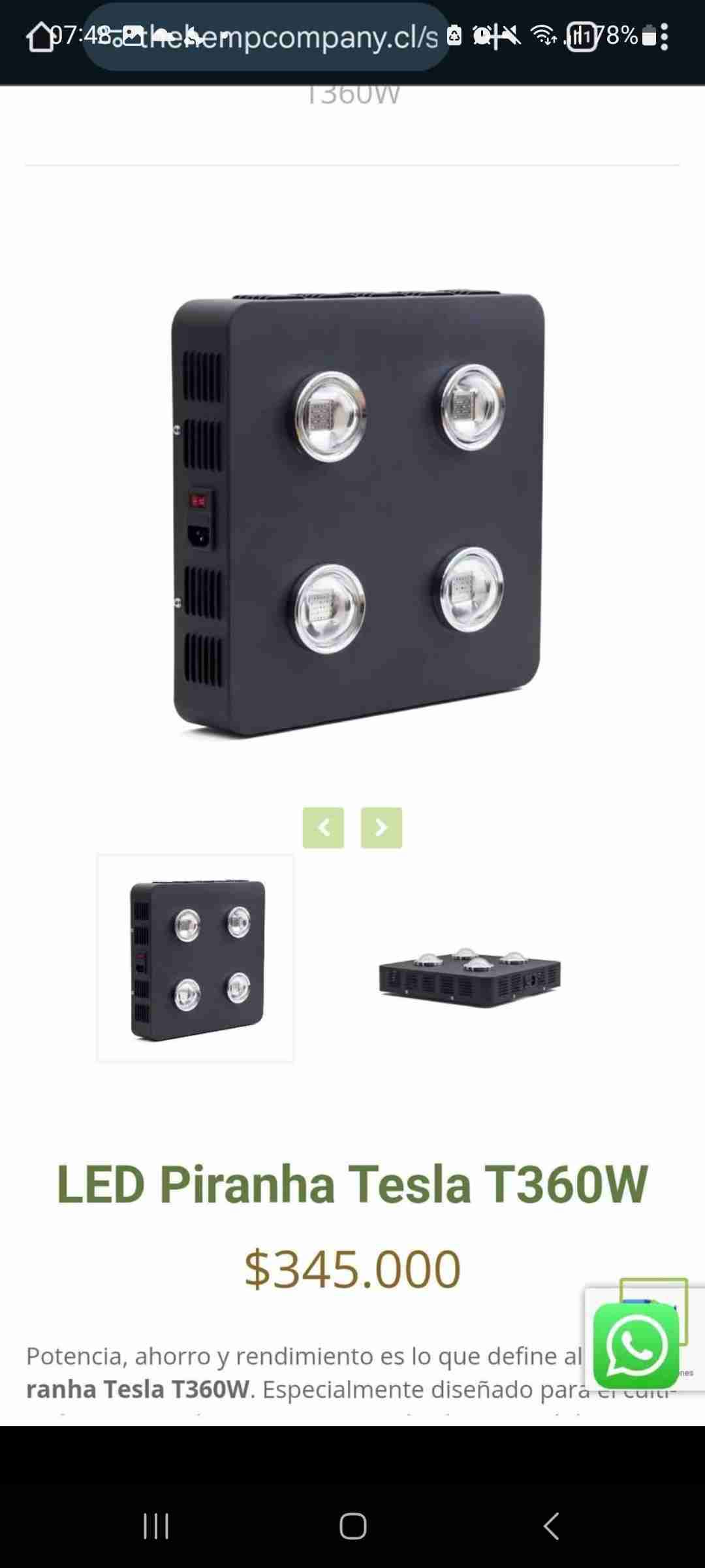 Luzled piranha negro para cultivo indoor - miniatura 6