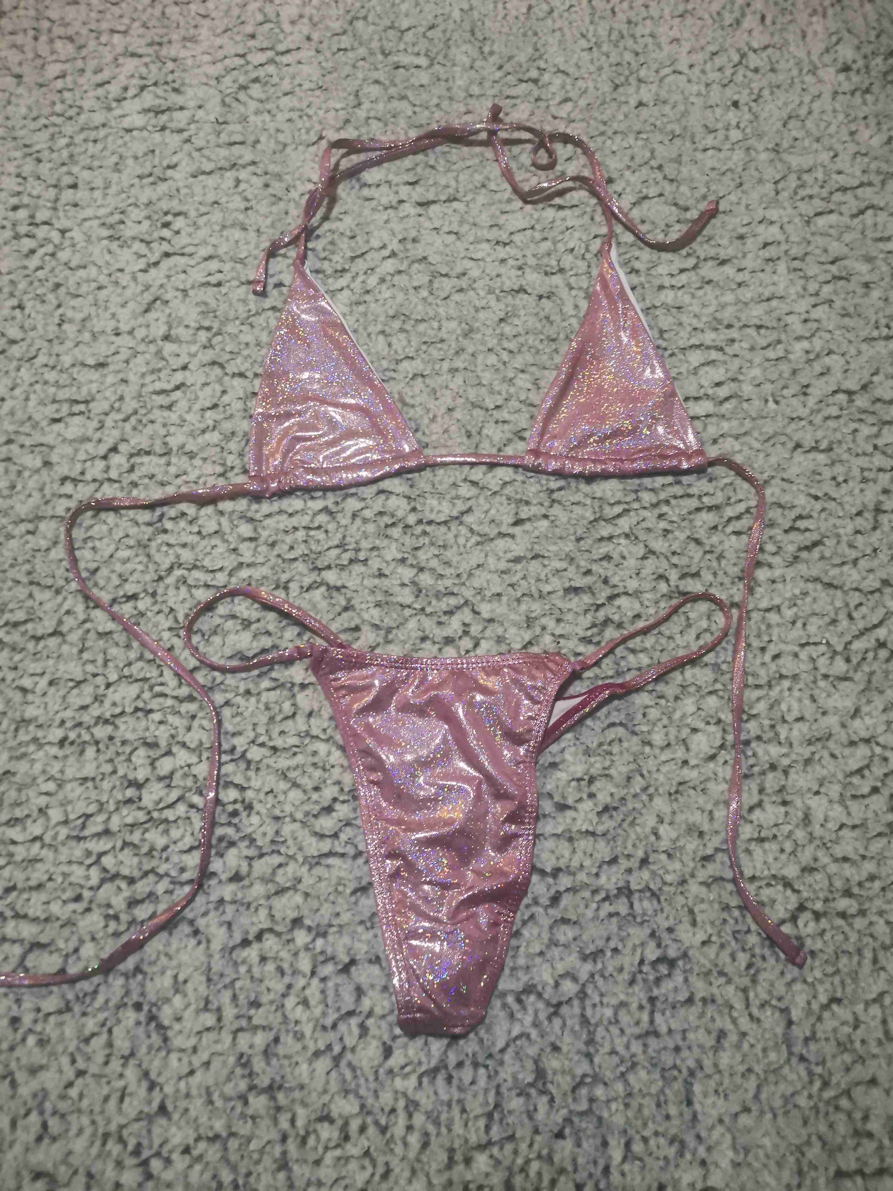 Bikini brillante rosa