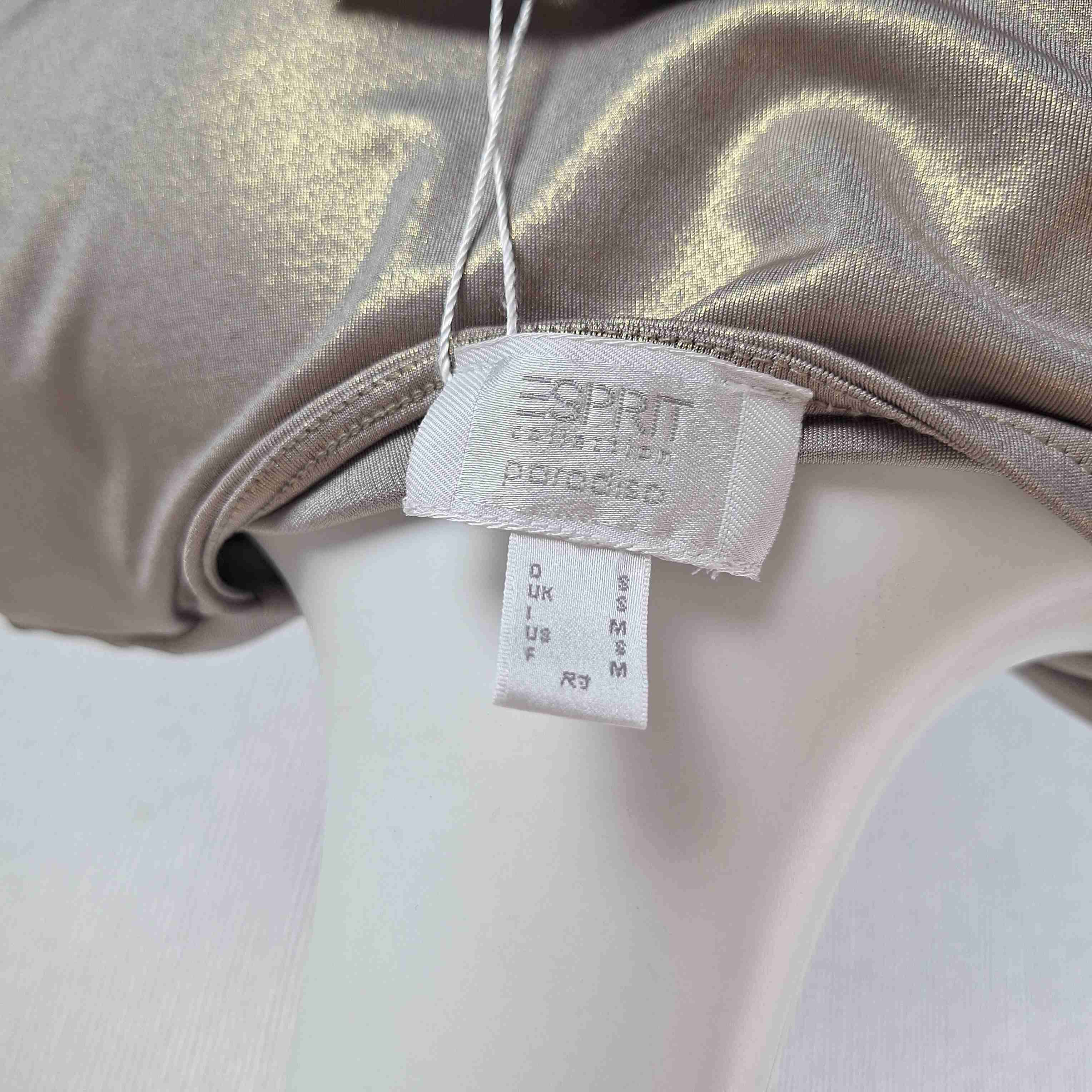 Top drapeado brillante - miniatura 3