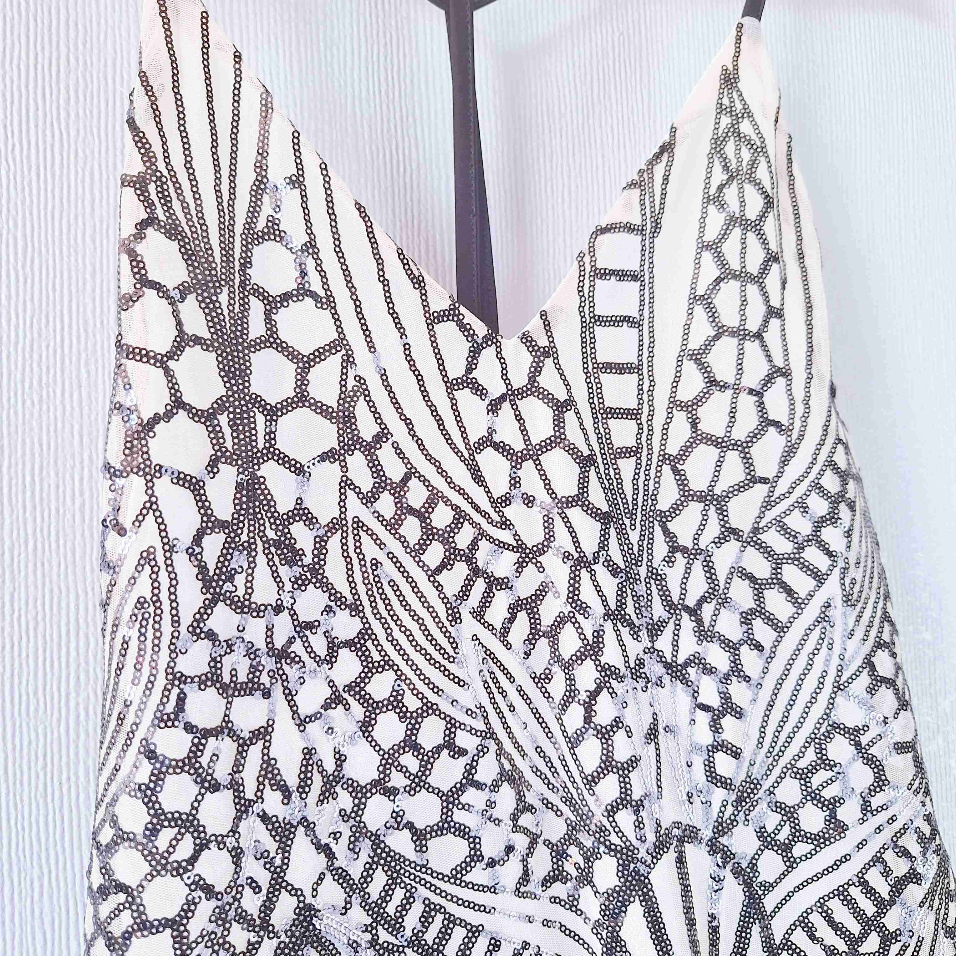 Vestido bohemio blanco y negro - miniatura 2