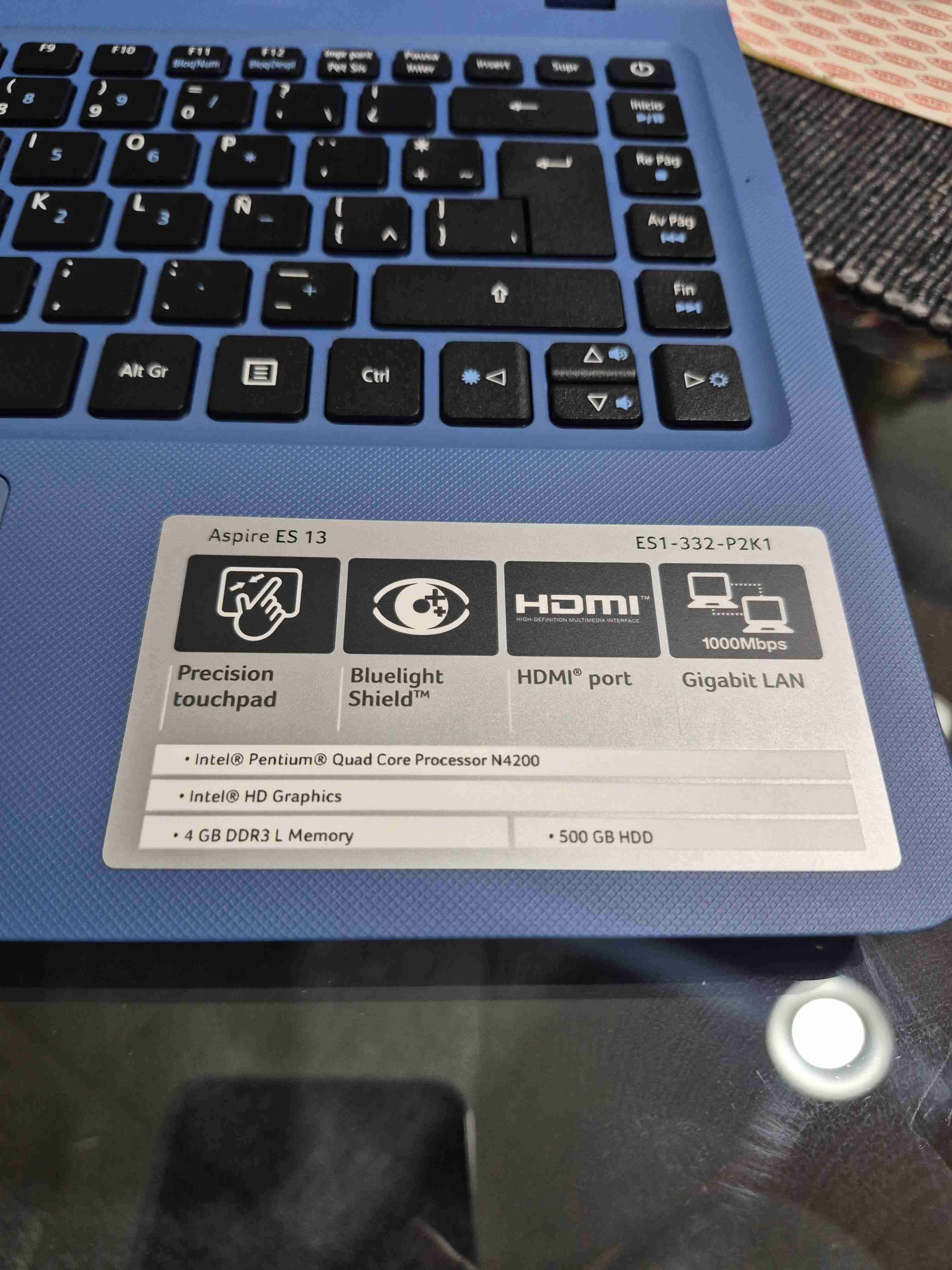 Notebook Acer azul compacto - miniatura 3