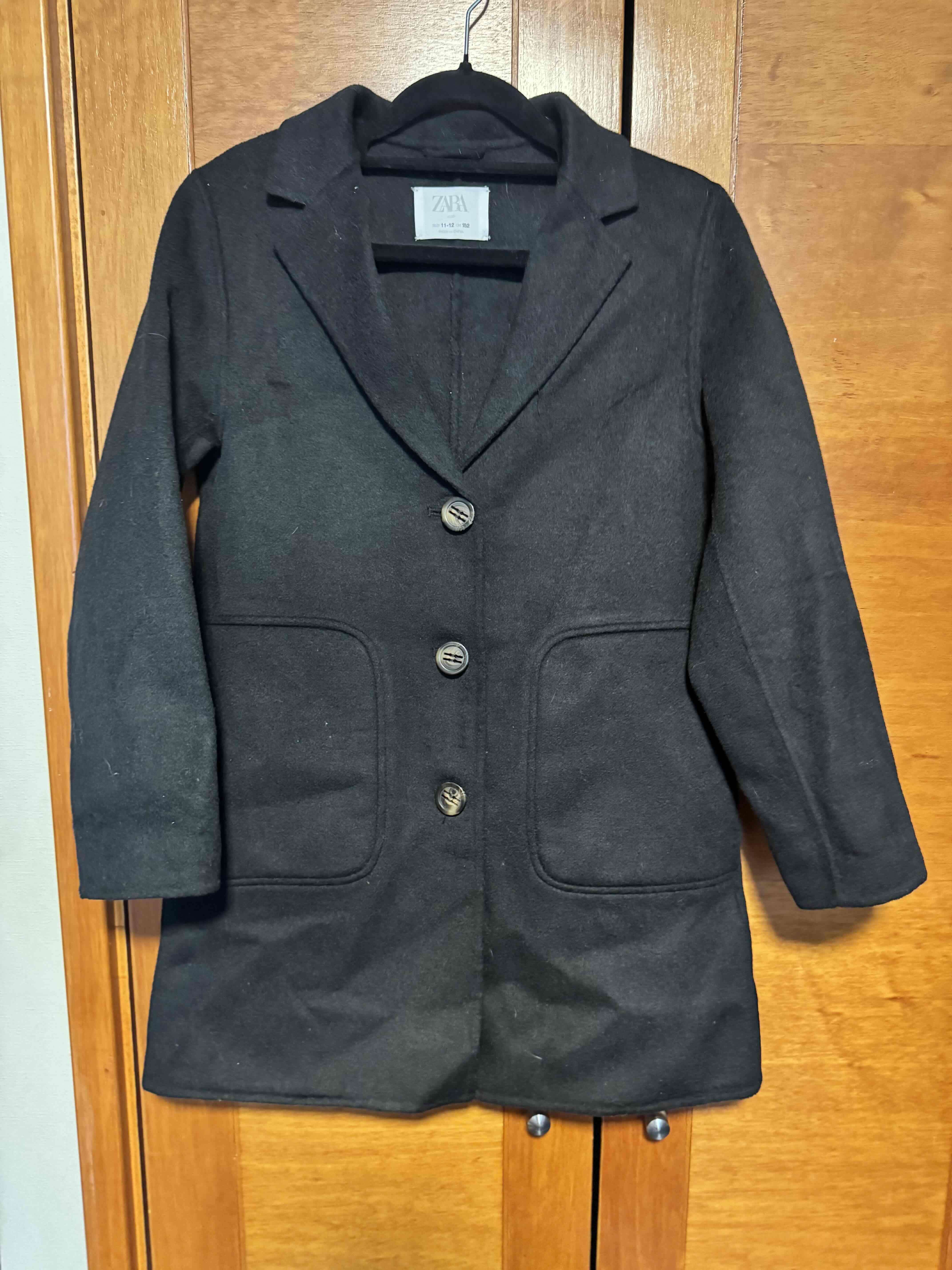 Abrigo negro para niña Zara - miniatura 2