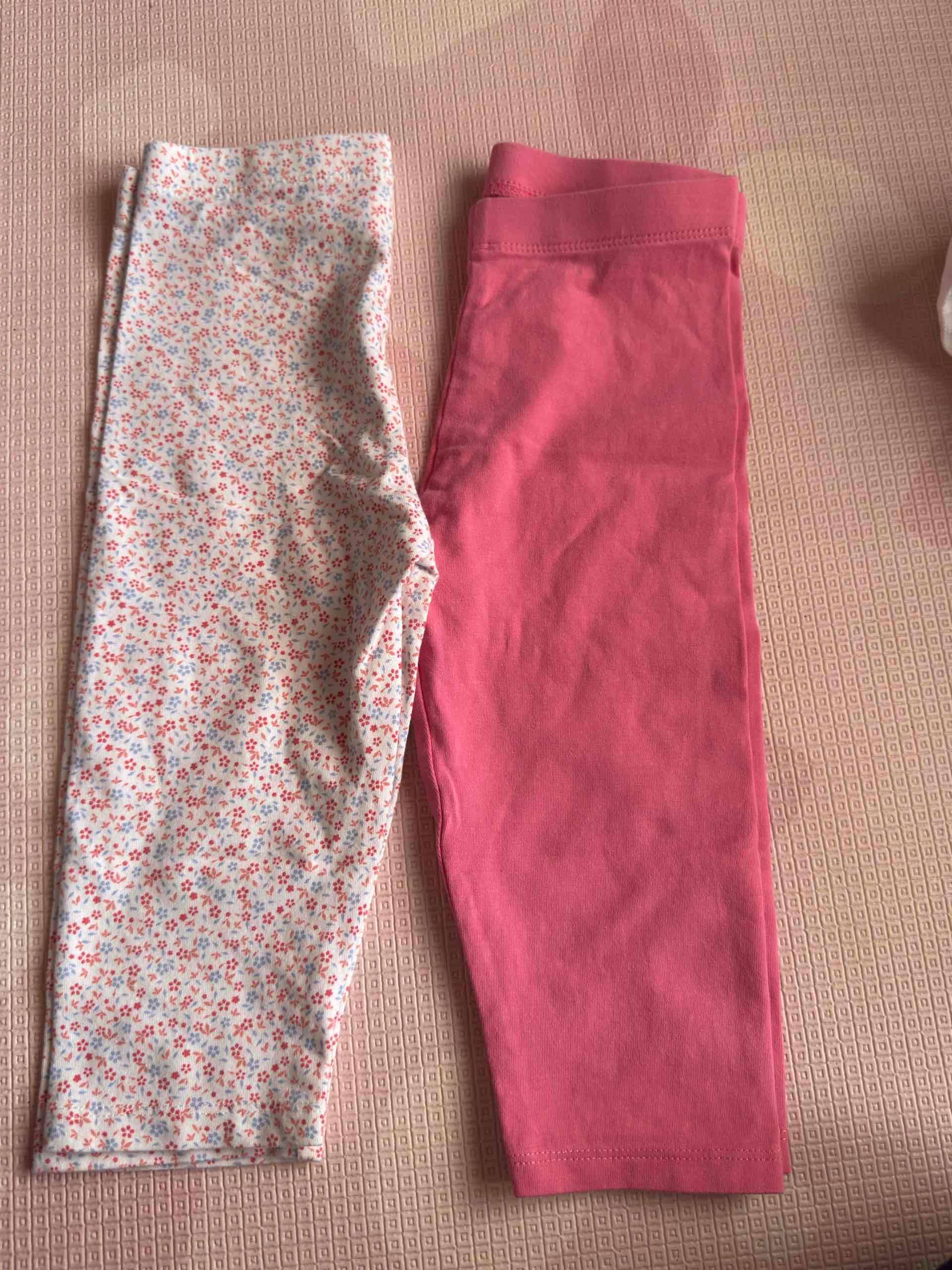 Leggings para niña, flores y rosados - miniatura 1